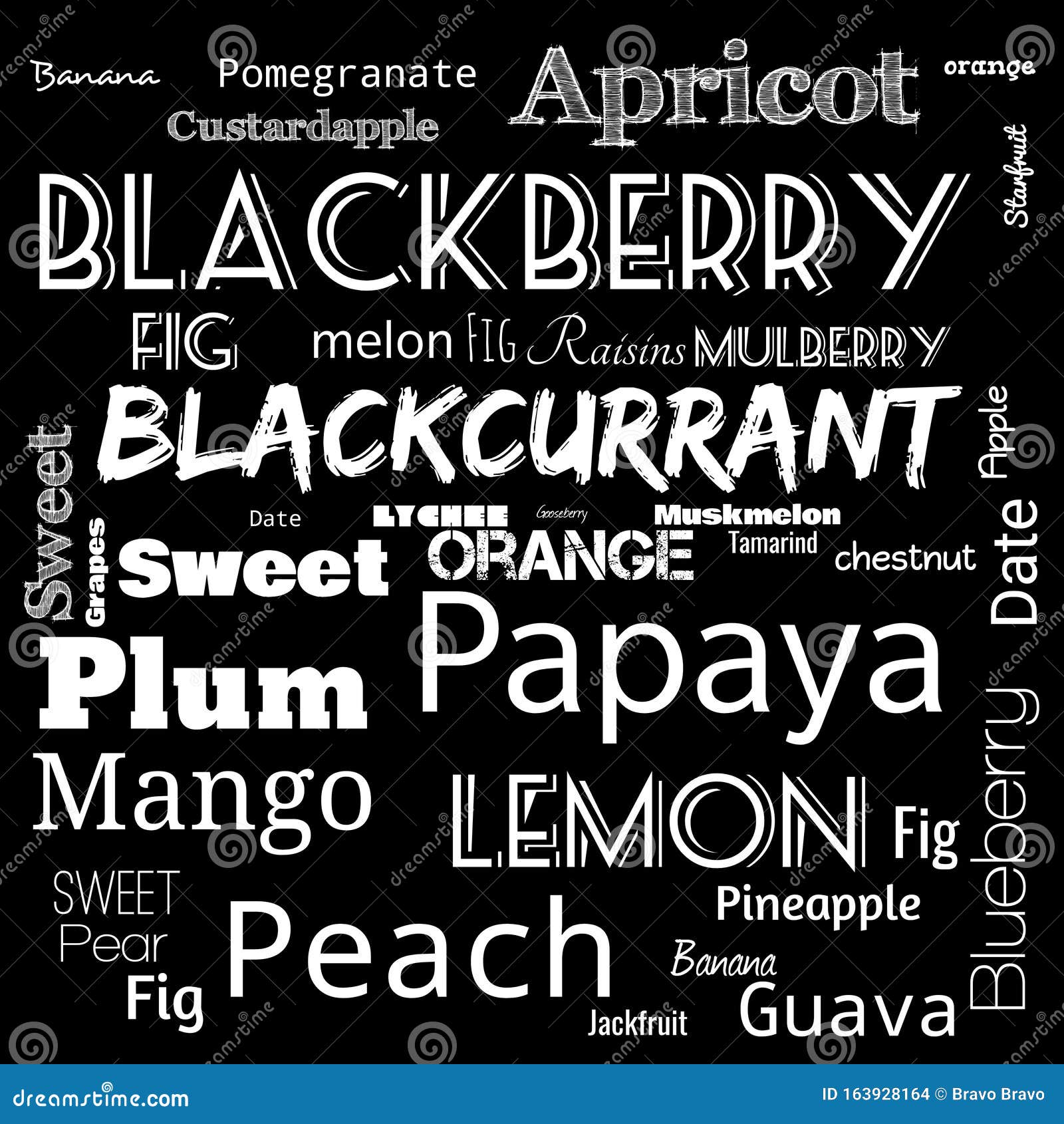 Fruits Name Word Cloud. Word Cloud Use for Banner, Painting, Motivation,  Web-page, Website Background, T-shirt & Shirt Printing, Stock Illustration  - Illustration of summer, juice: 163928164