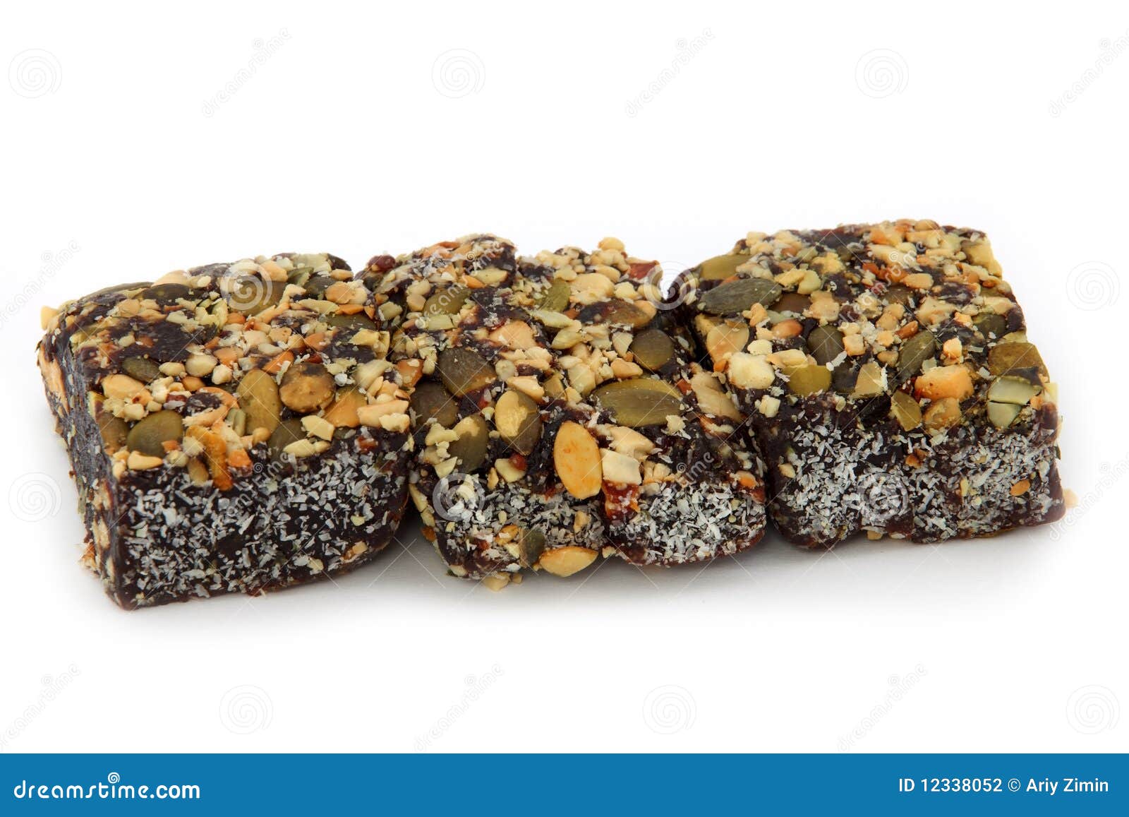 Fruits, Nuts And Coconut Bars Stock Photo Image of energy, food 12338052