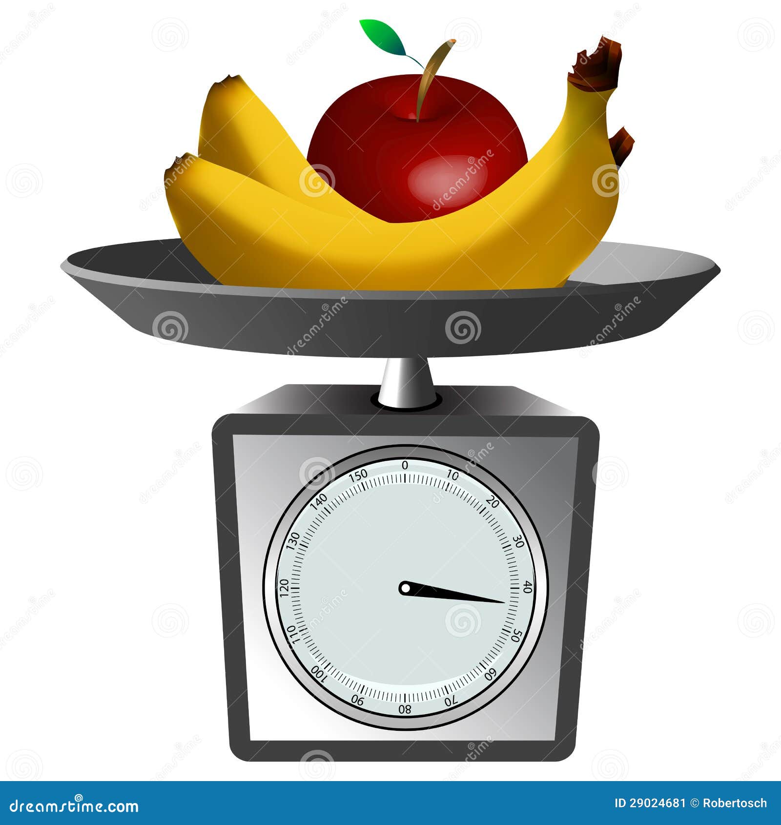 Fruits and scale stock vector. Illustration of balance - 29024681
