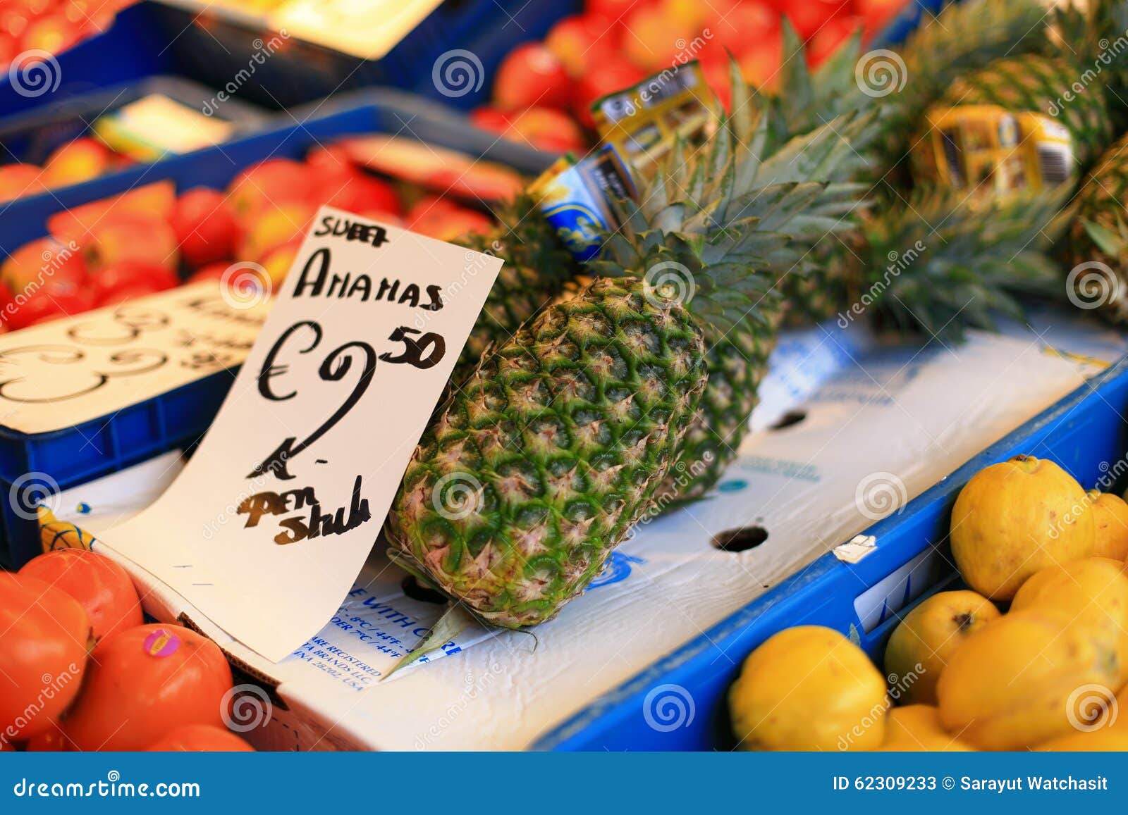 Fruits Shop in Grote Market Stock Image Image of market, ananas 62309233