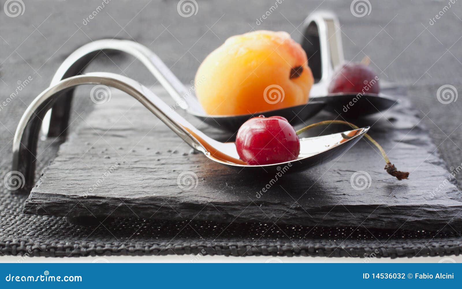 Fruits on spoon stock photo. Image of grape, fruit, elegant 14536032