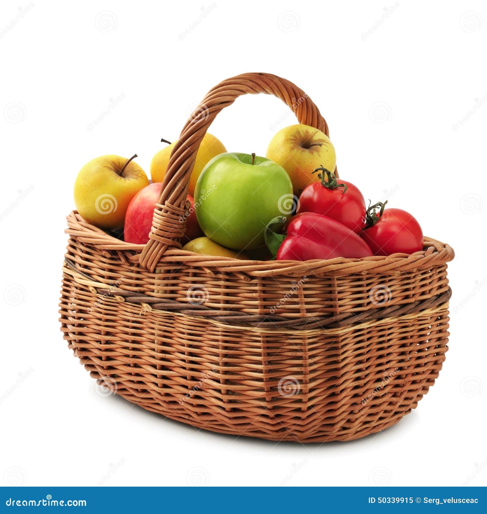Fruits and Vegetables in Basket Stock Image Image of food, nutrition
