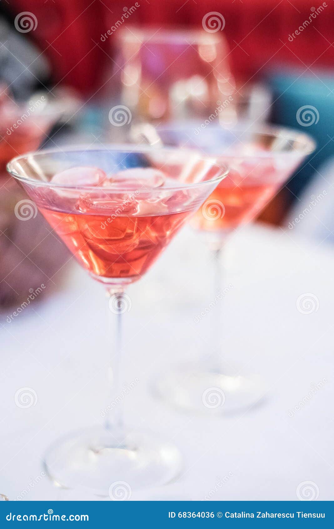 Fruity Cocktails in Martini Glasses Stock Photo Image of luxury