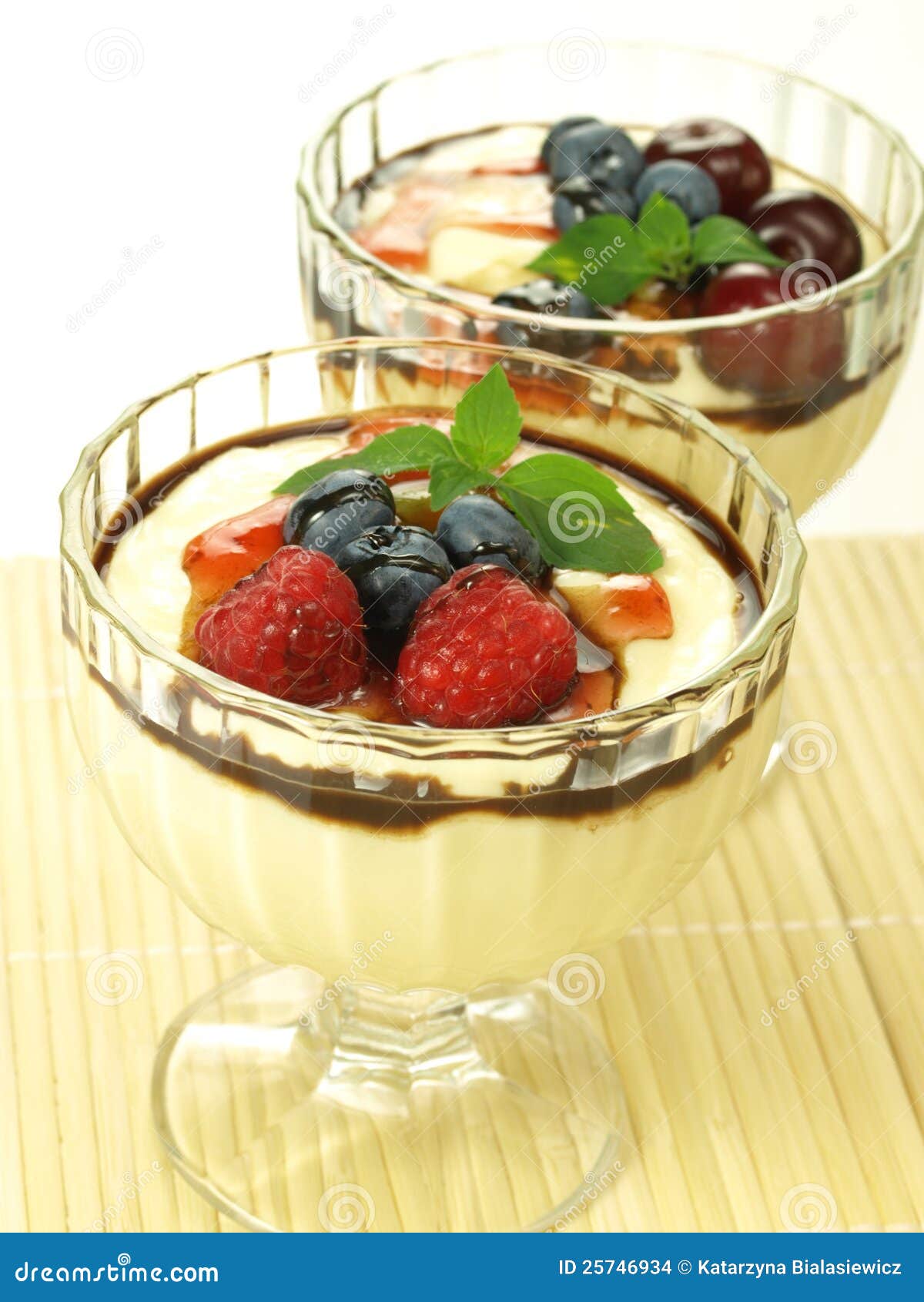 Fruity desserts stock photo. Image of healthy, food, dairy 25746934