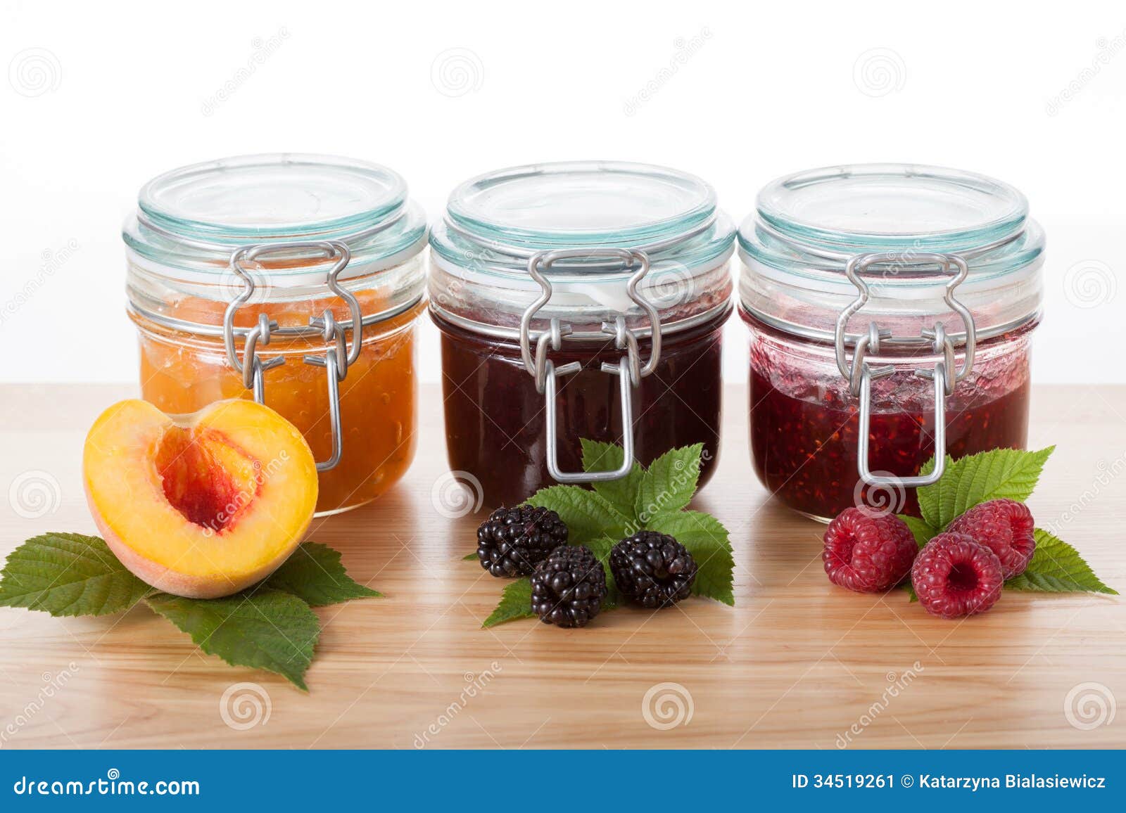 Fruity jams in jars stock image. Image of nutrition, ingredient 34519261