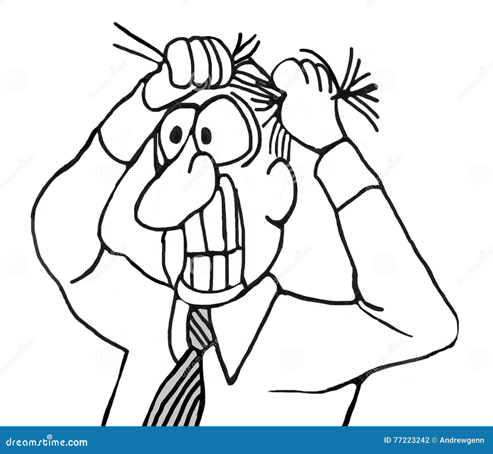 Frustrated Businessman stock illustration. Illustration of peer - 77223242