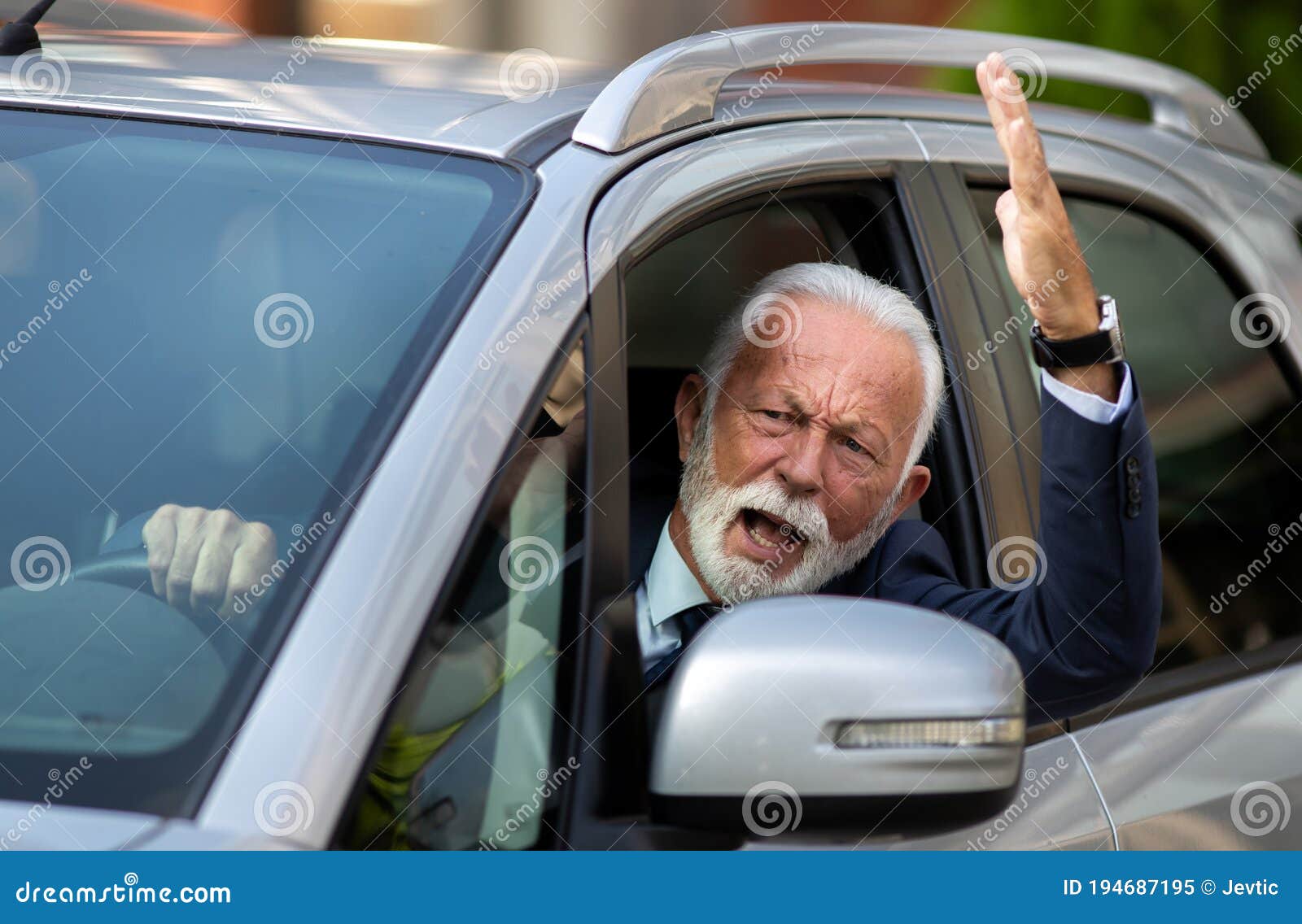 frustrated driver yelling from car