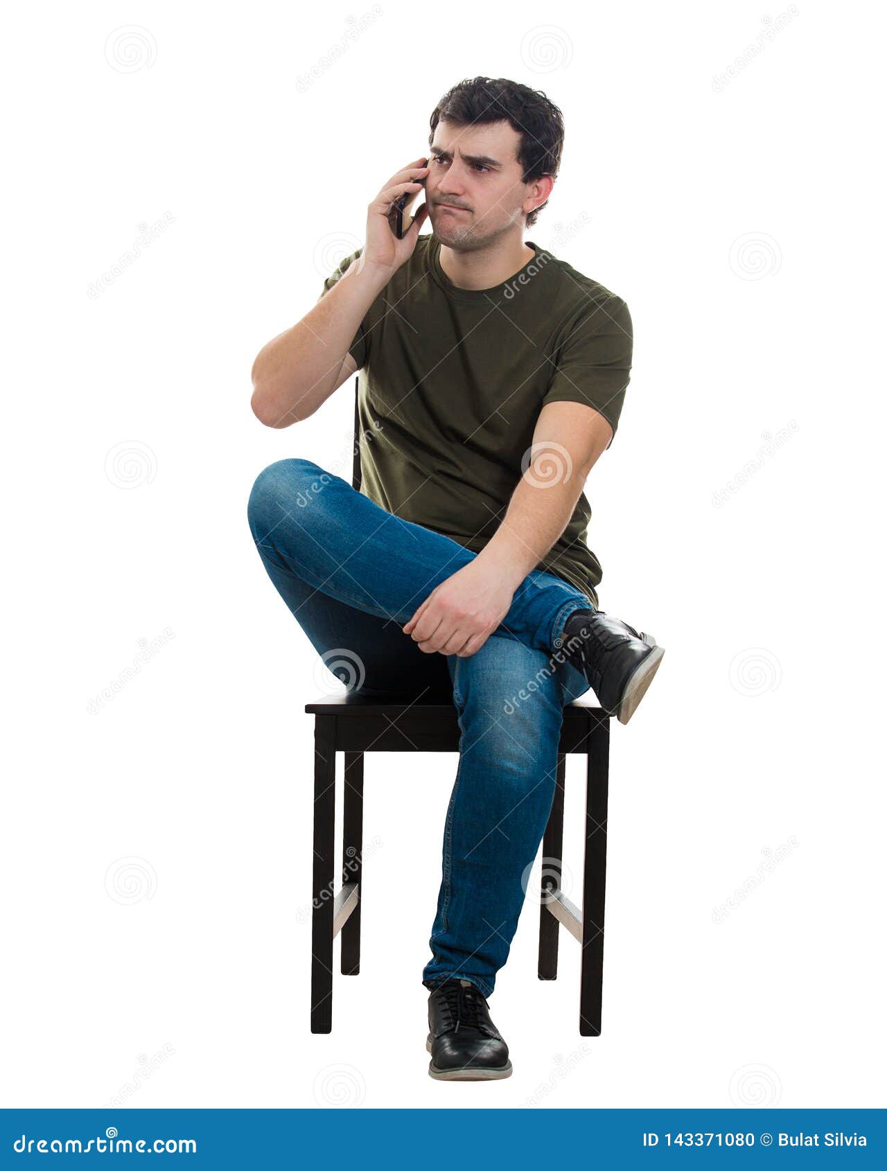 Frustrated Man Phone Talking Stock Photo - Image of adult, background ...