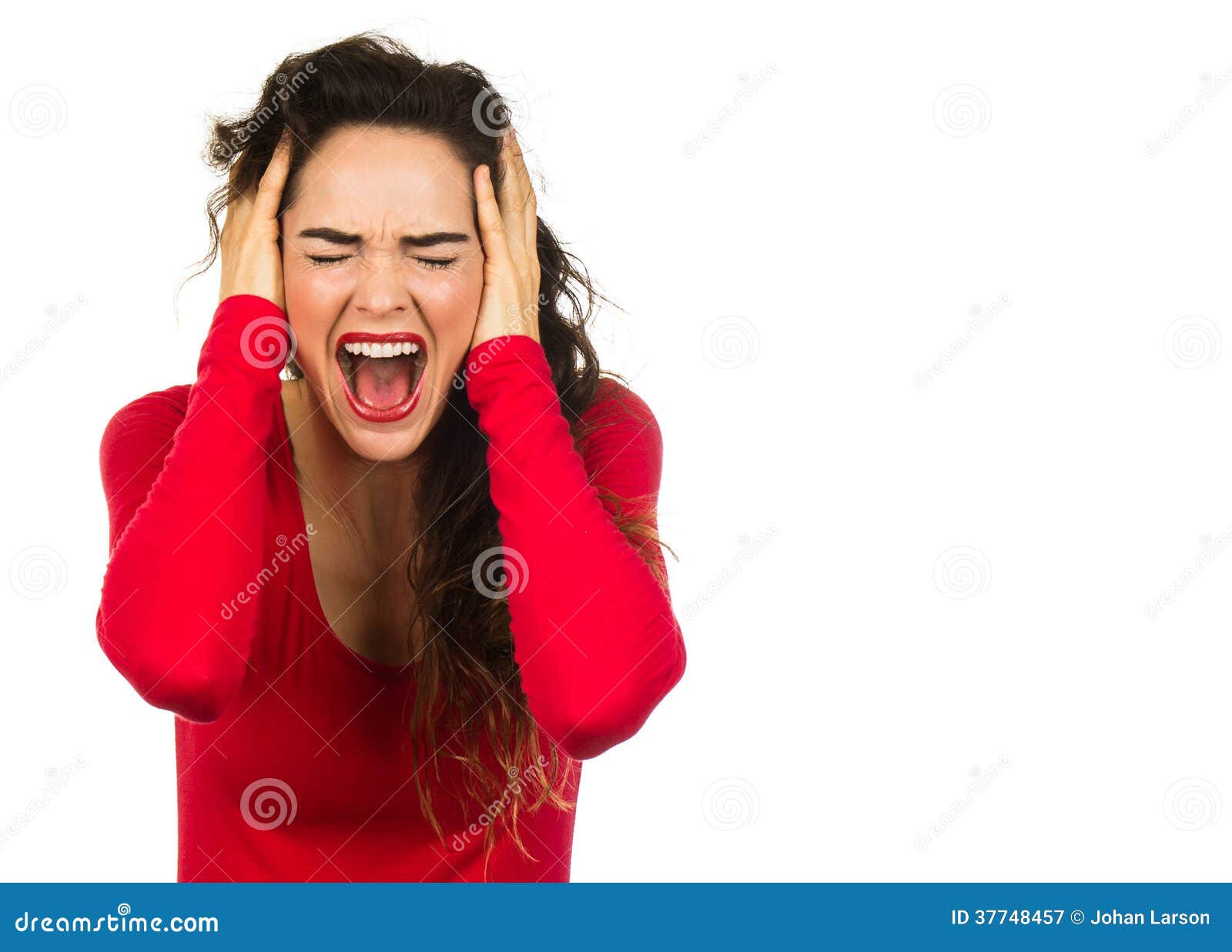 frustrated woman screaming