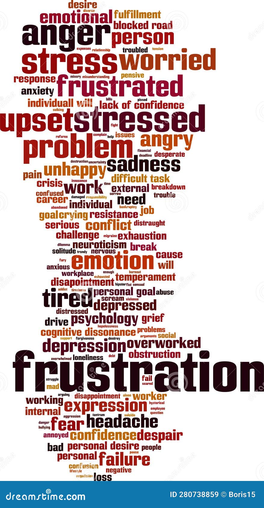 Frustration word cloud stock vector. Illustration of individual 280738859