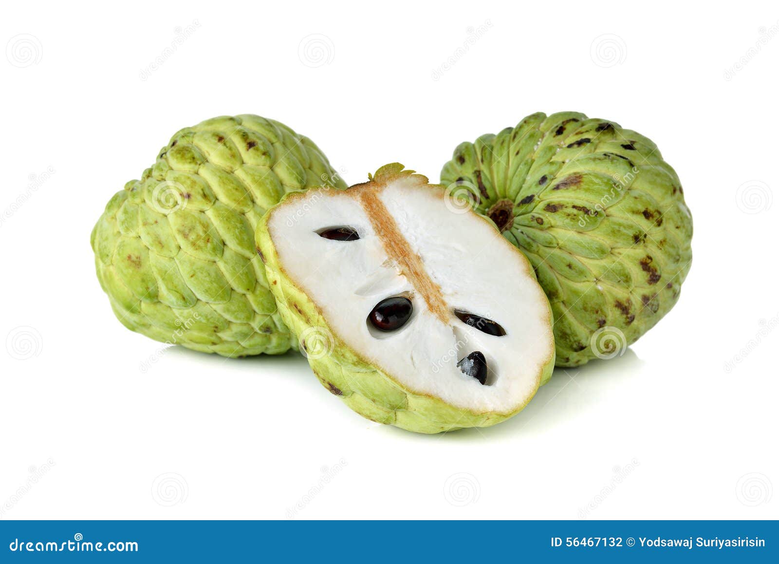 Fruta De La Anona En Blanco Foto de archivo Imagen de suave, aislado