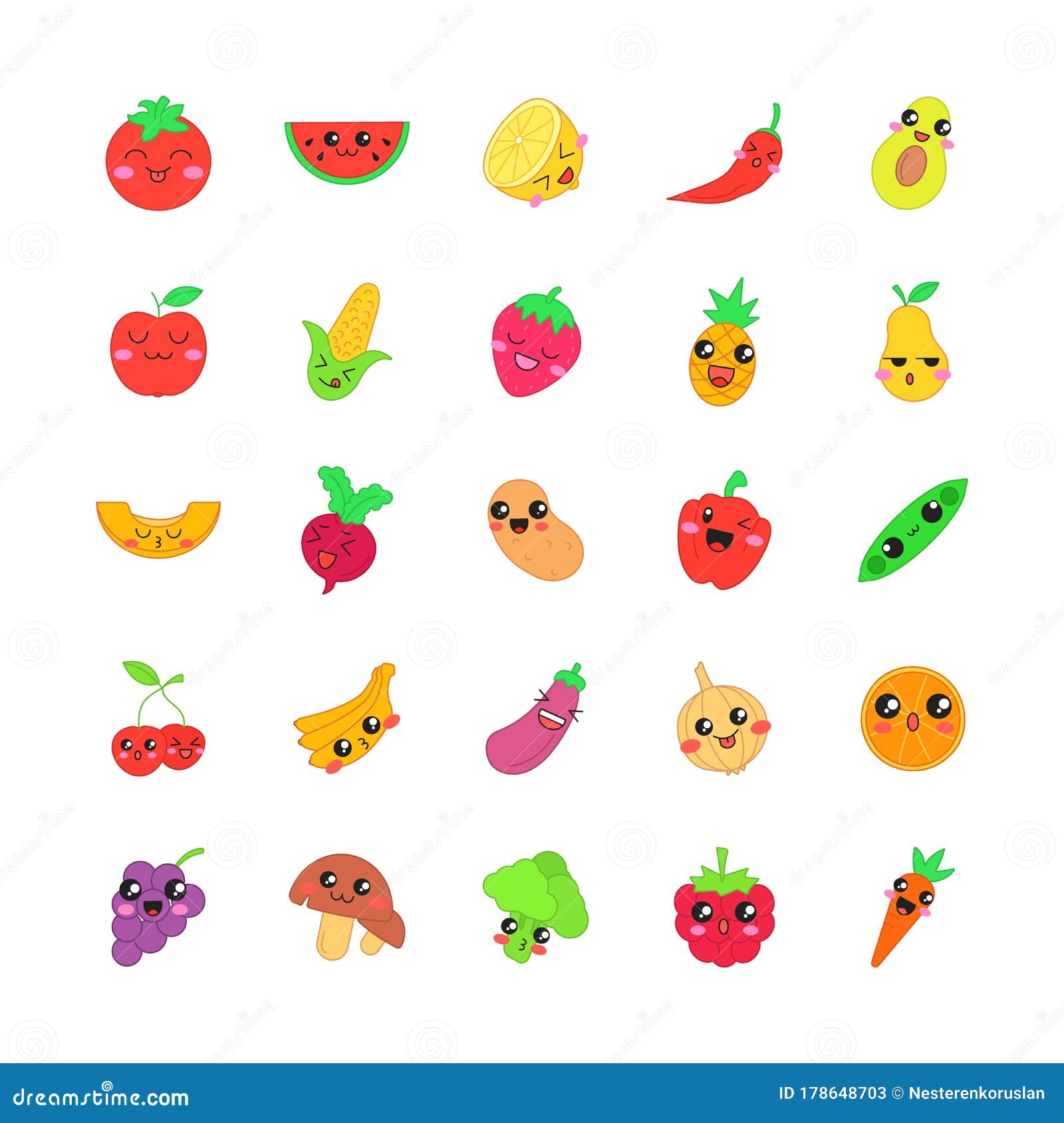 Frutas Y Verduras Personajes Lindos Del Vector Kawaii Ilustración del Vector - Ilustración de historieta, pegatina: 178648703 Frutas Y Verduras Personajes Lindos Del Vector Kawaii Ilustración del Vector - Ilustración de historieta, pegatina: 178648703