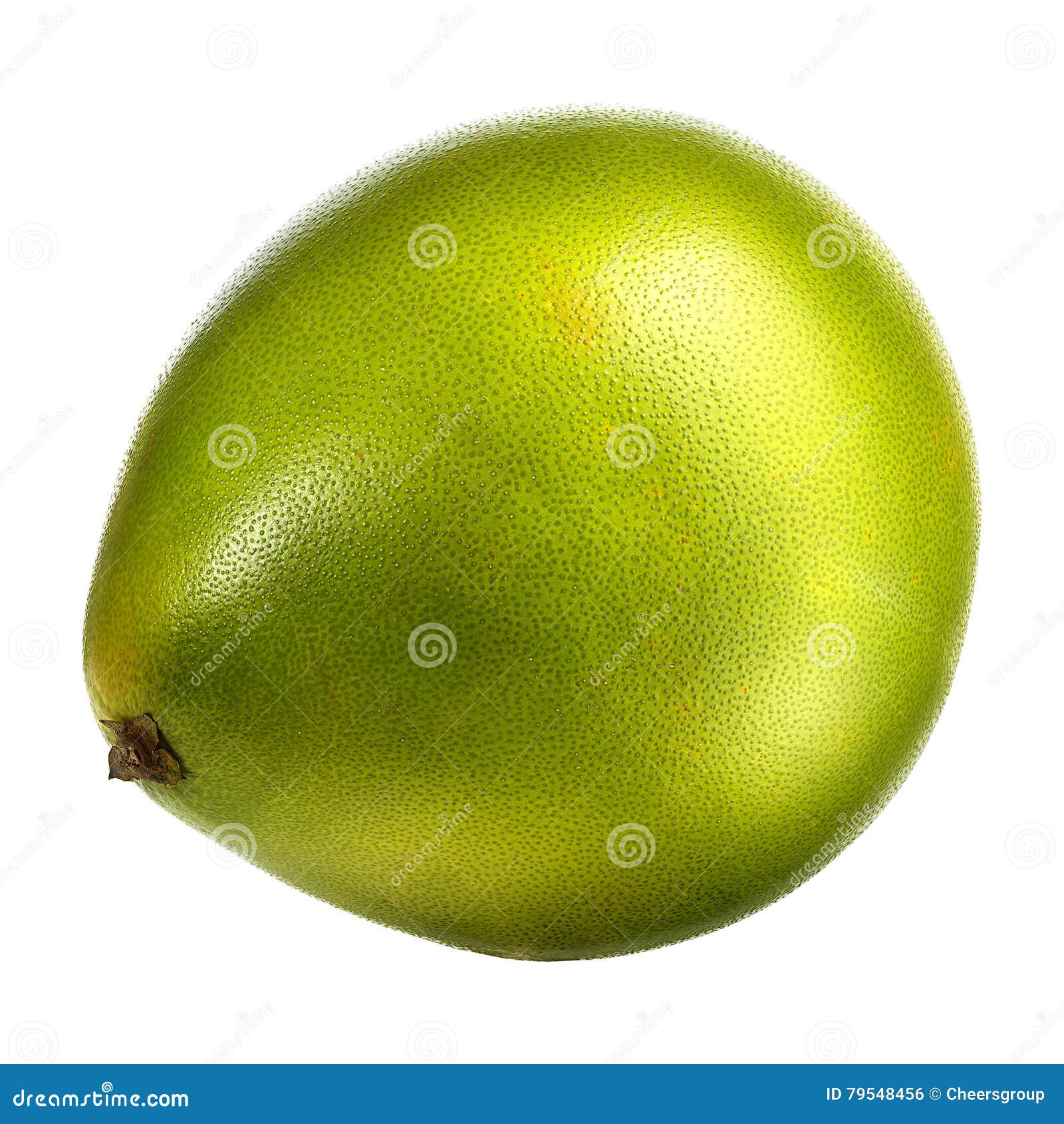 Fruto Verde Do Pomelo Isolado No Fundo Branco Foto de Stock Imagem de