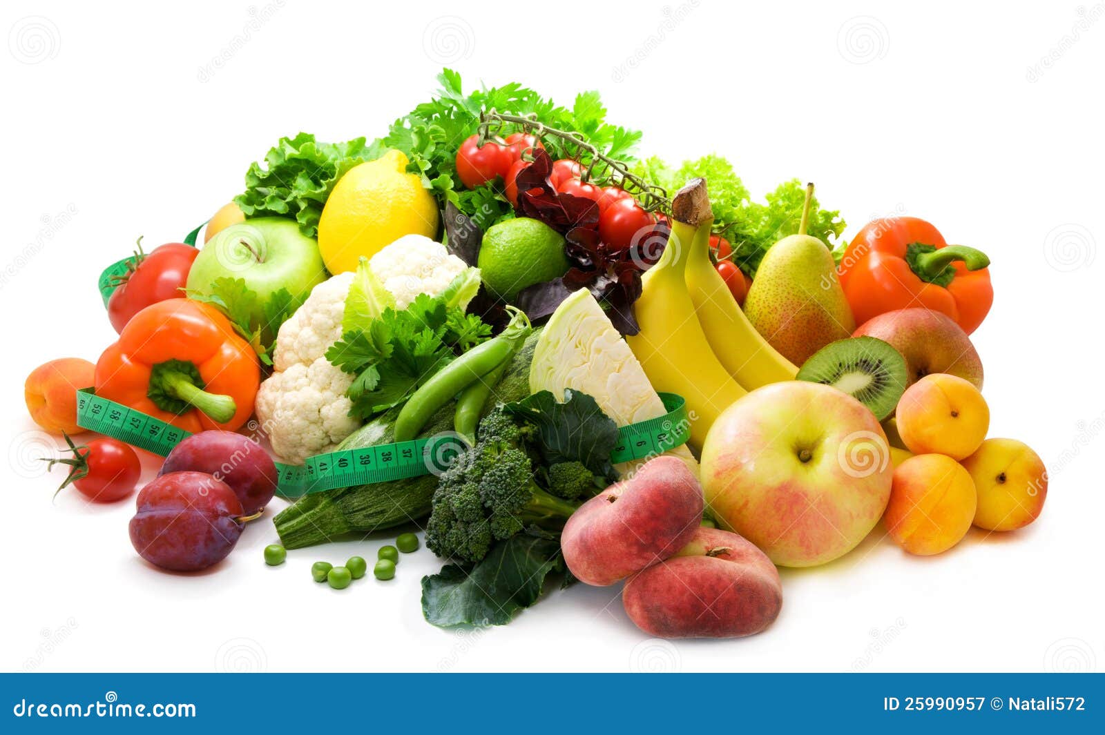 Frutta E Verdure Fresche E Luminose Immagine Stock - Immagine di verde,  arancione: 25990957