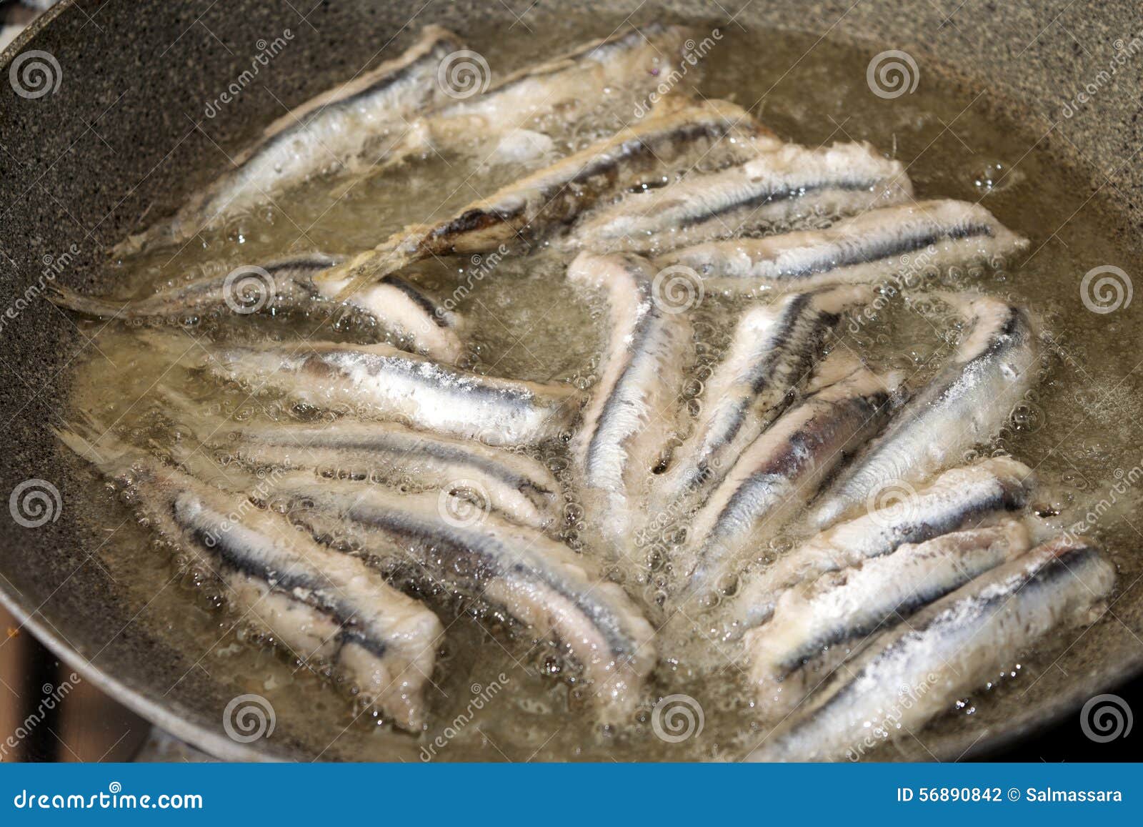 Fry of anchovies stock photo. Image of white, appetizer 56890842