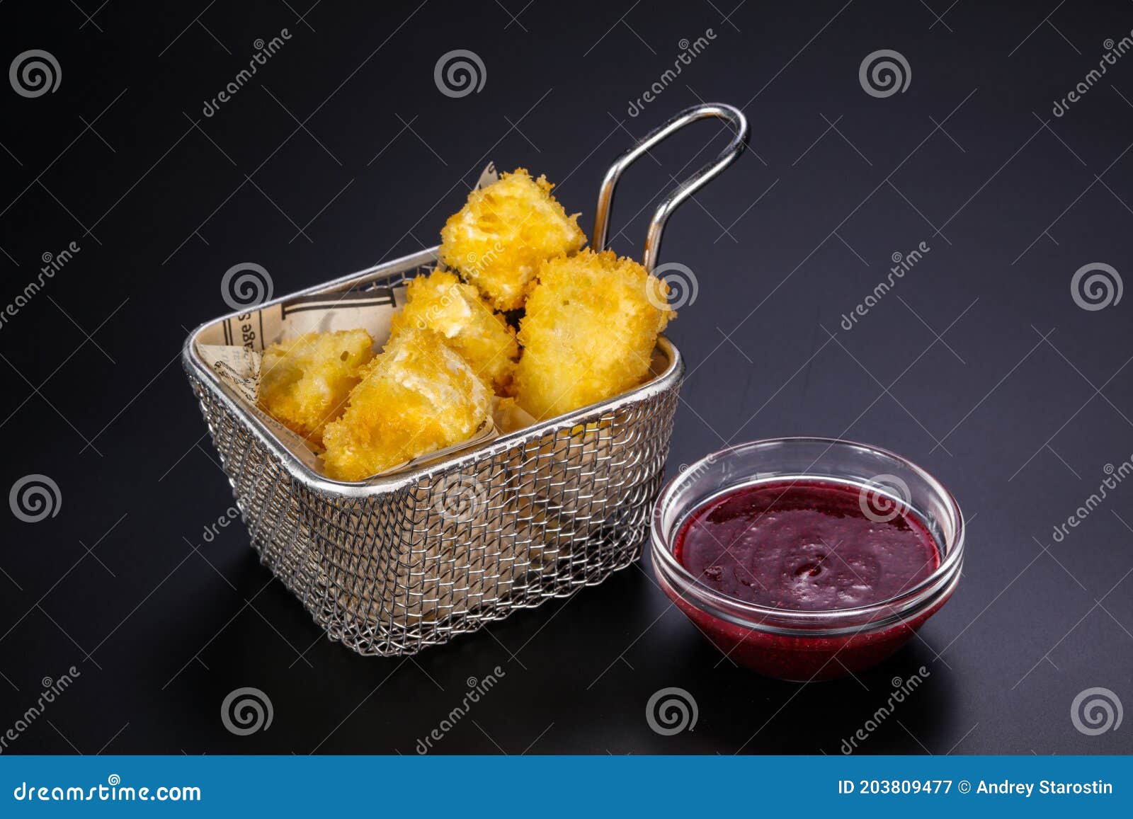 Fry Camembert Cheese with Sauce Stock Image Image of fried, plate 203809477
