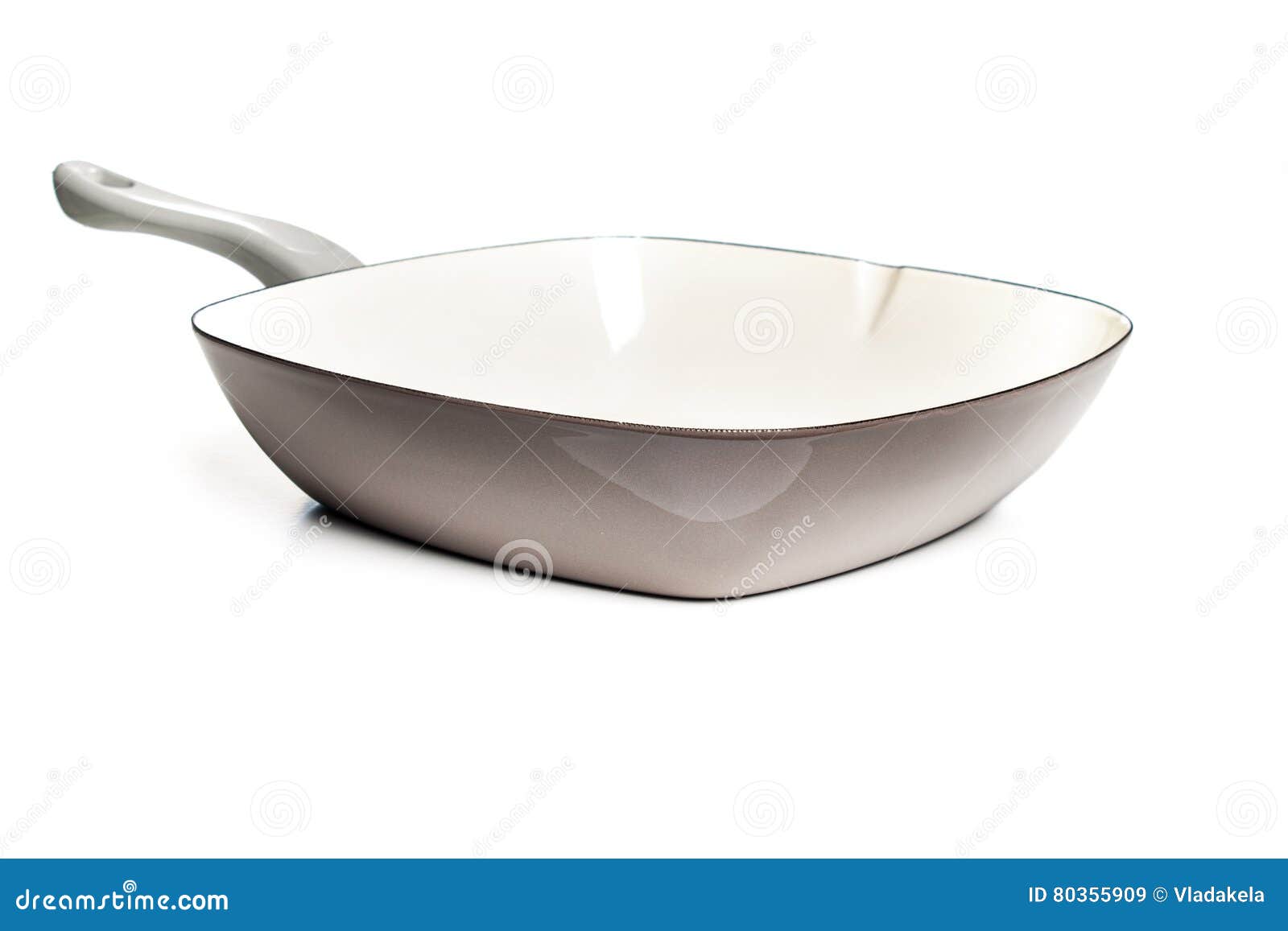 Fry Pan Ceramic Coating in White Background Stock Image Image of