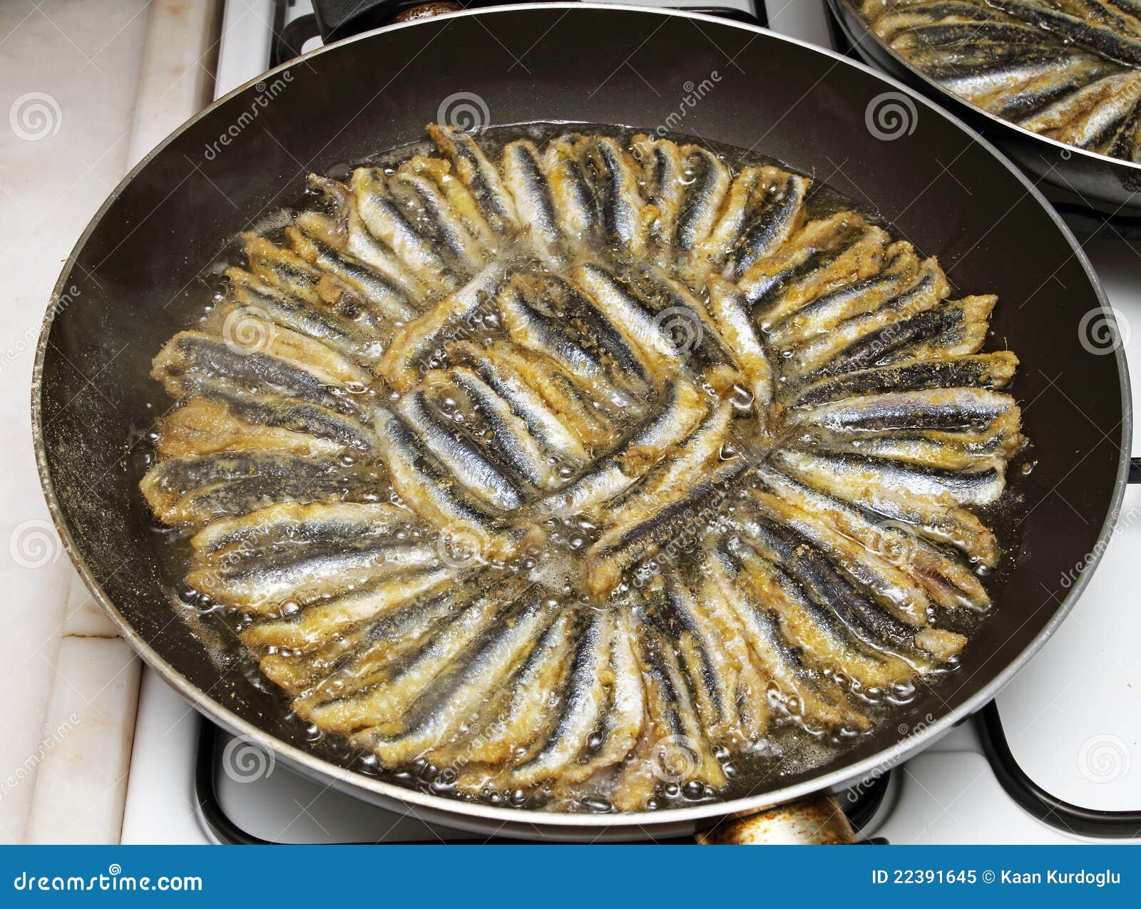 Frying anchovy stock image. Image of cook, turkish, cuisine 22391645