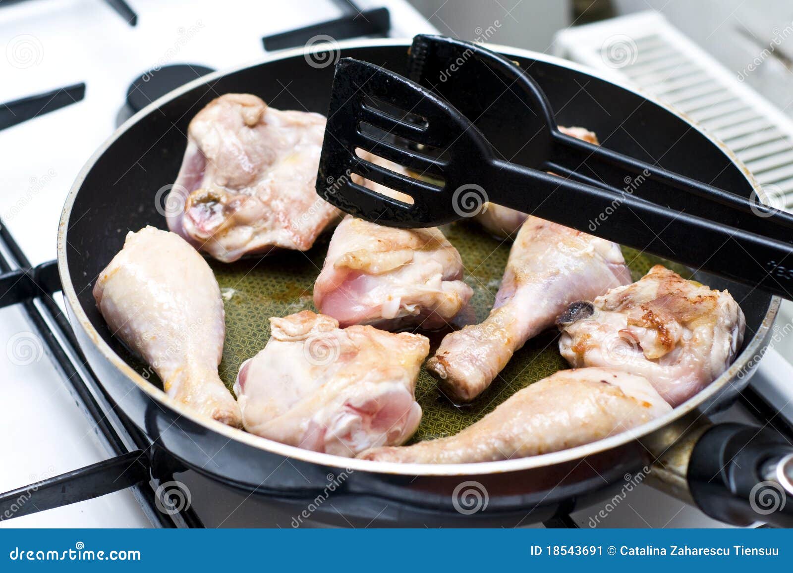 Frying chicken legs stock image. Image of cooking, fried - 18543691