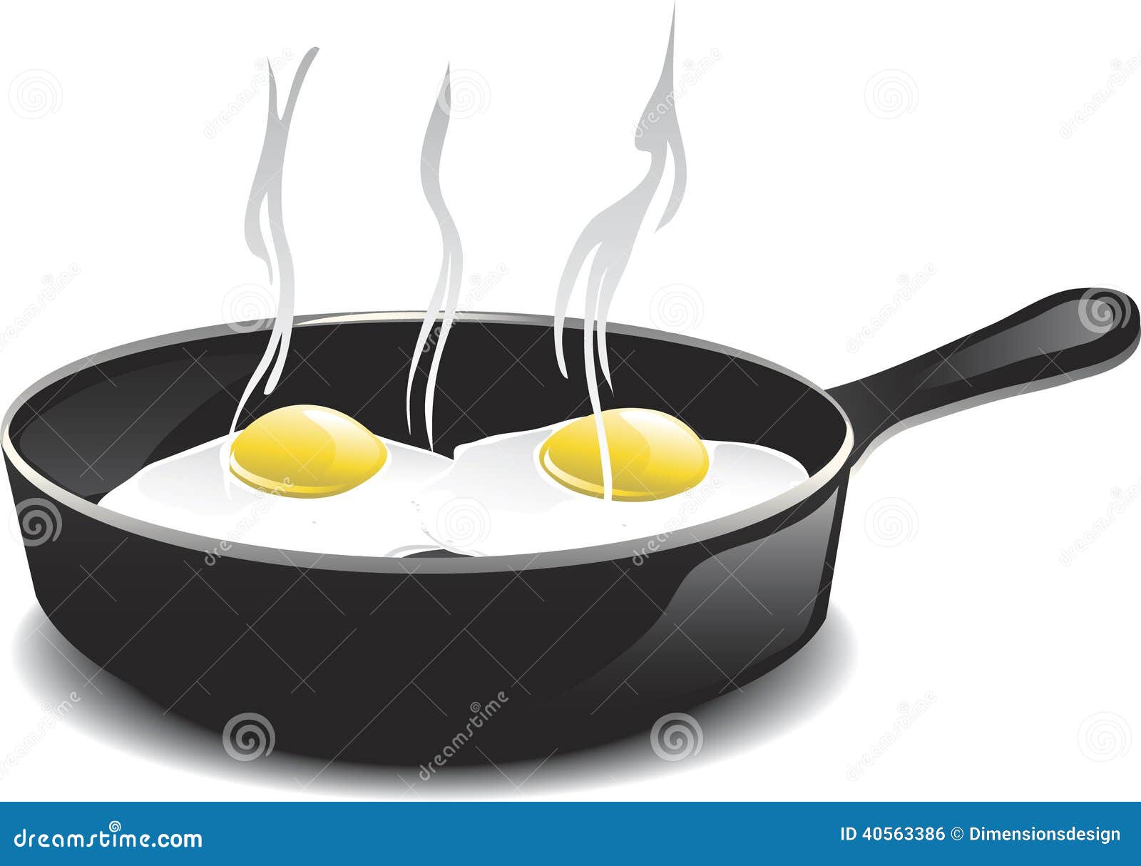 Frying eggs stock vector. Illustration of frying, breakfast 40563386