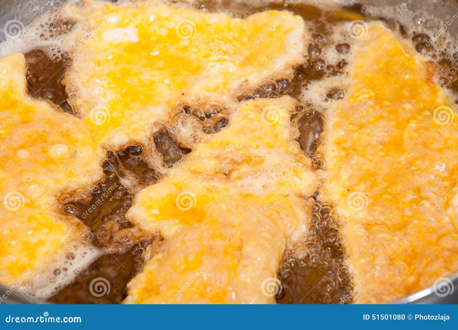 Frying Meat in Hot Oil in a Frying Pan Stock Photo Image of kitchen