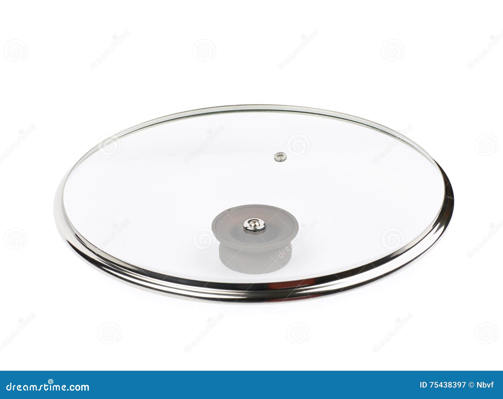 Frying Pan Glass Lid Isolated Stock Image Image of round, plastic 75438397