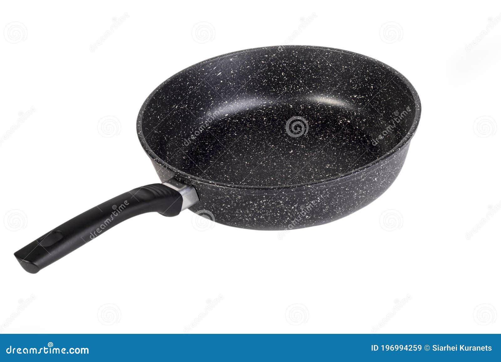 frying pan. with large edges and deep bottom. non-stick coated. close-up. isolate