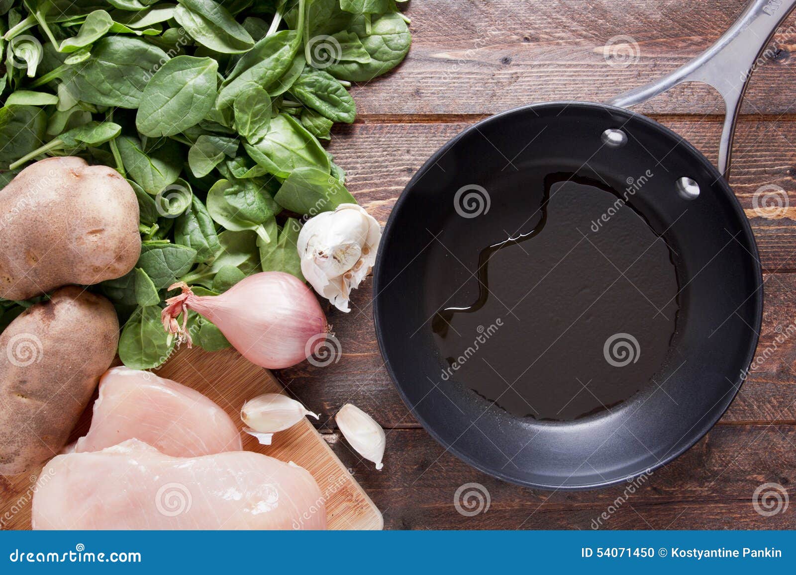 Frying Pan with Vegetable Oil Stock Photo Image of closeup, meat