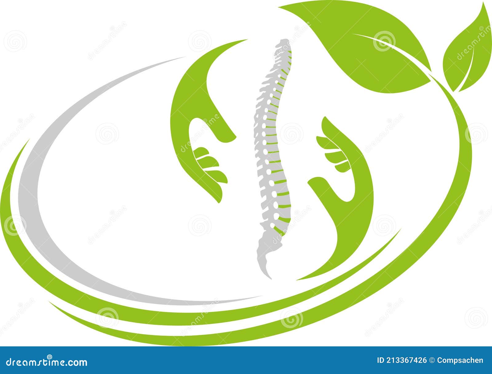 Two Hands And Spine, Colored, Orthopedics And Physiotherapy Logo Vector