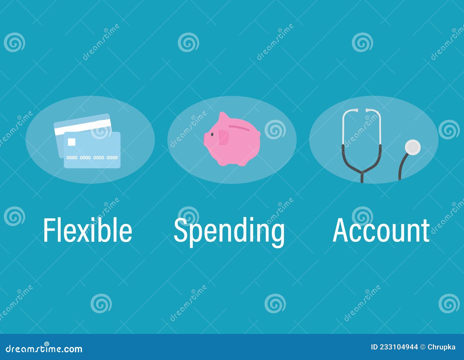 FSA Flexible Spending Account Concept Stock Vector Illustration of