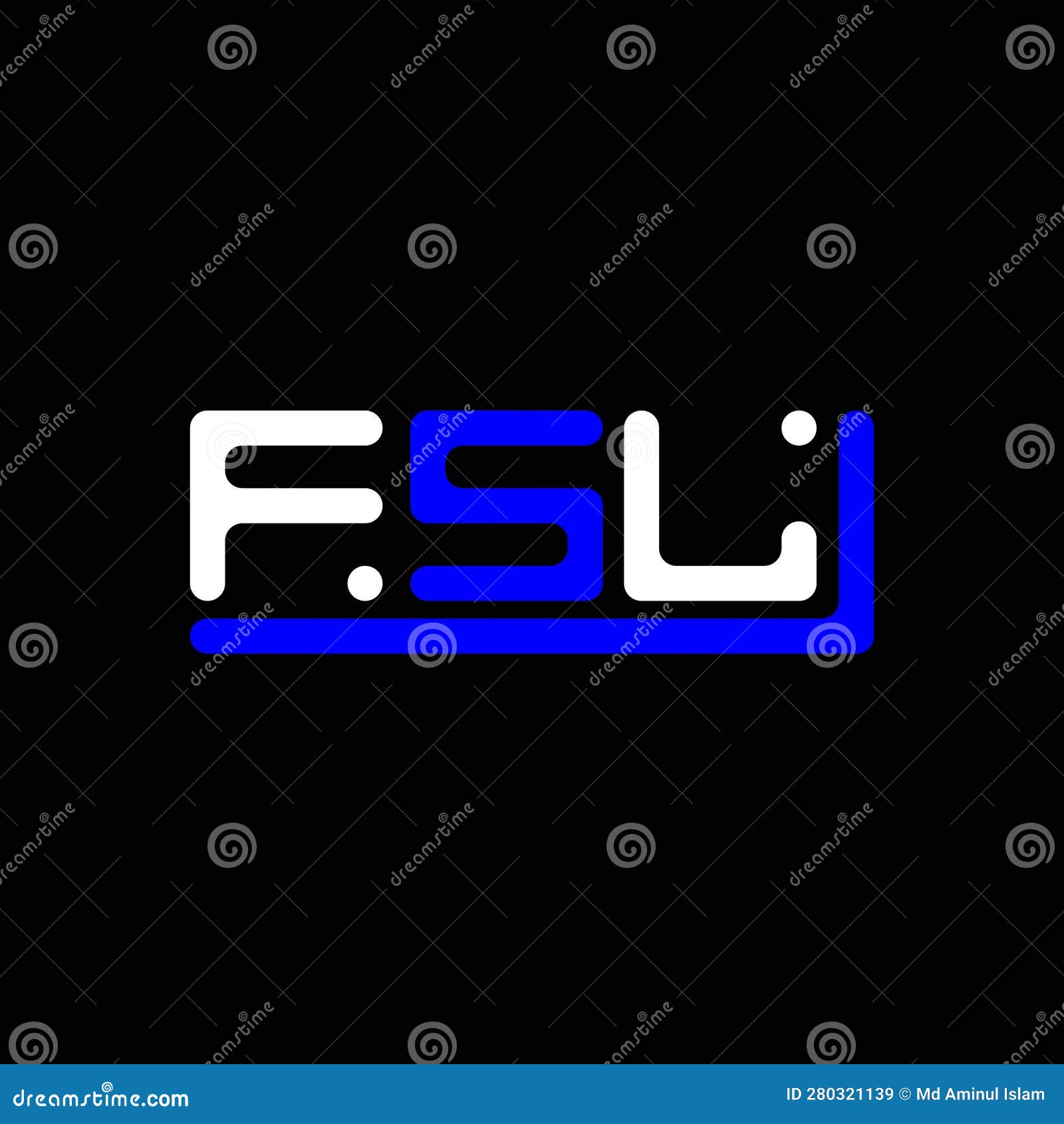 fsl letter logo creative  with  graphic, fsl