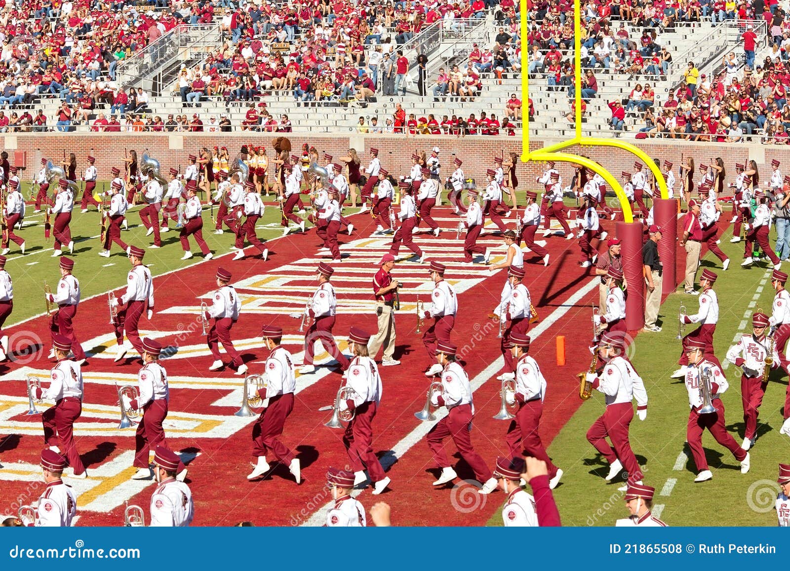 The FSU Marching Chiefs Perform at Halftime Editorial Stock Photo