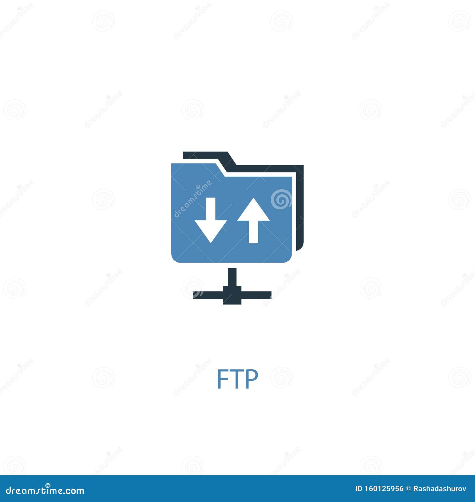 FTP Concept 2 Colored Icon. Simple Stock Vector - Illustration of ...