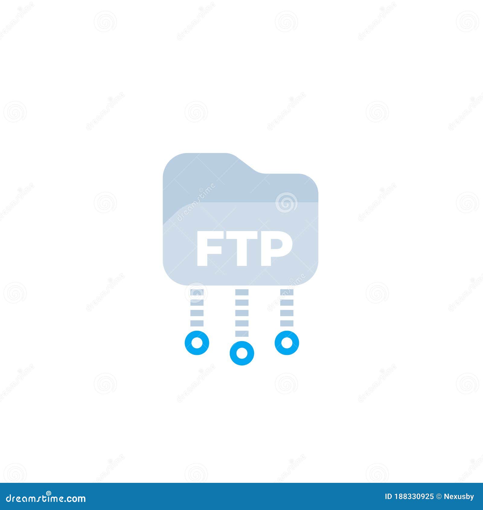Ftp Protocol Vector Icon, Flat Stock Illustration - Illustration of ...