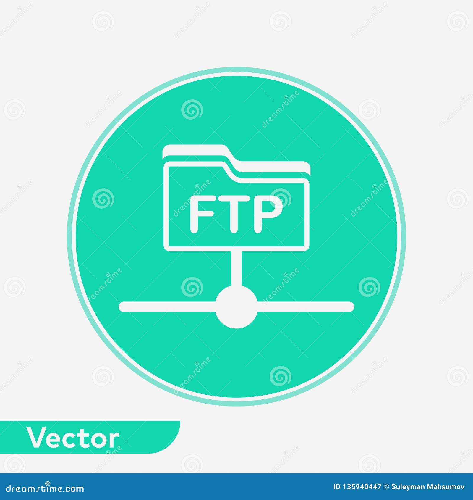 Ftp Vector Icon Sign Symbol Stock Vector - Illustration of concept ...