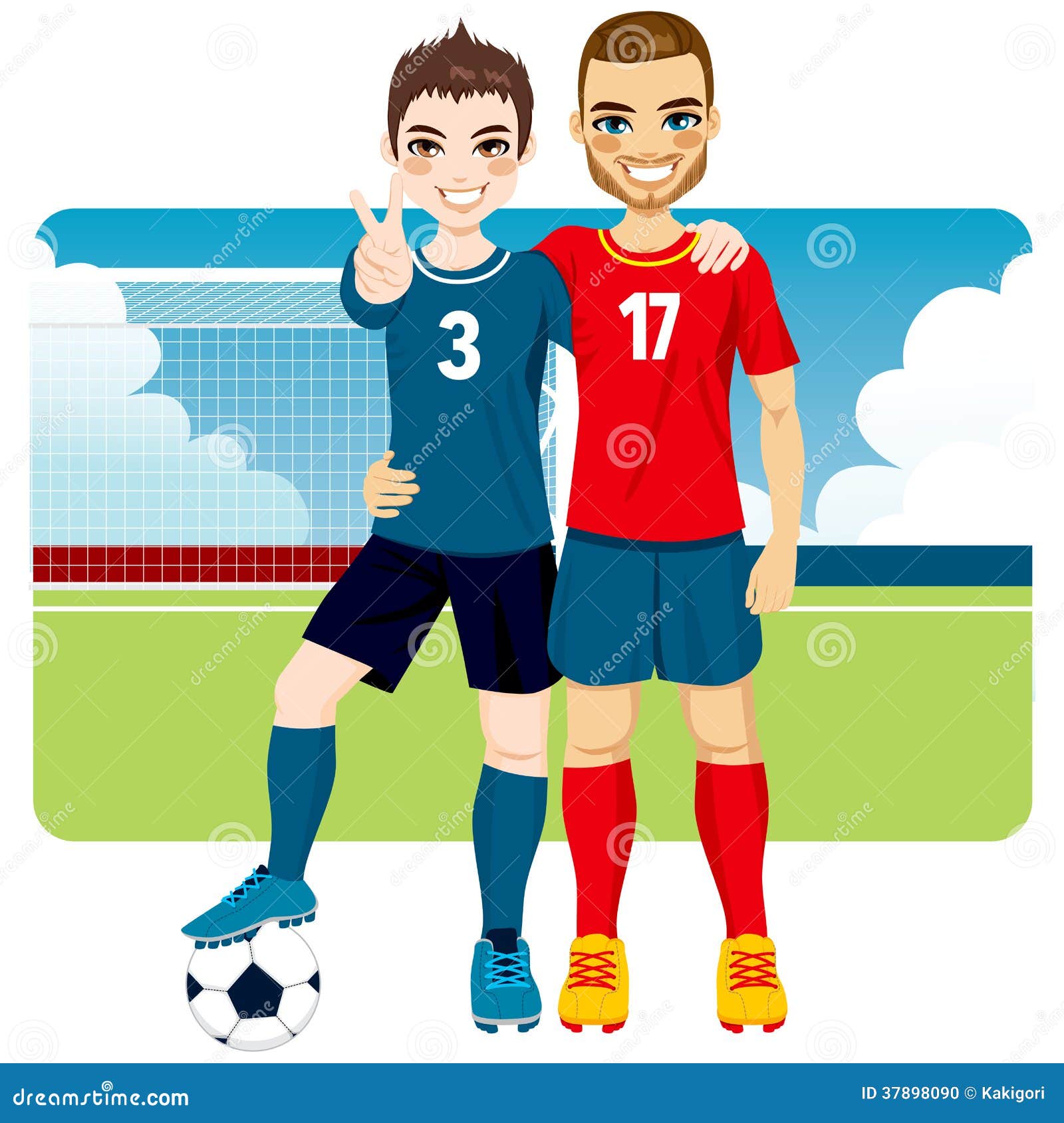 FußballFreunde Und Rivalen Stockfoto Bild 37898090