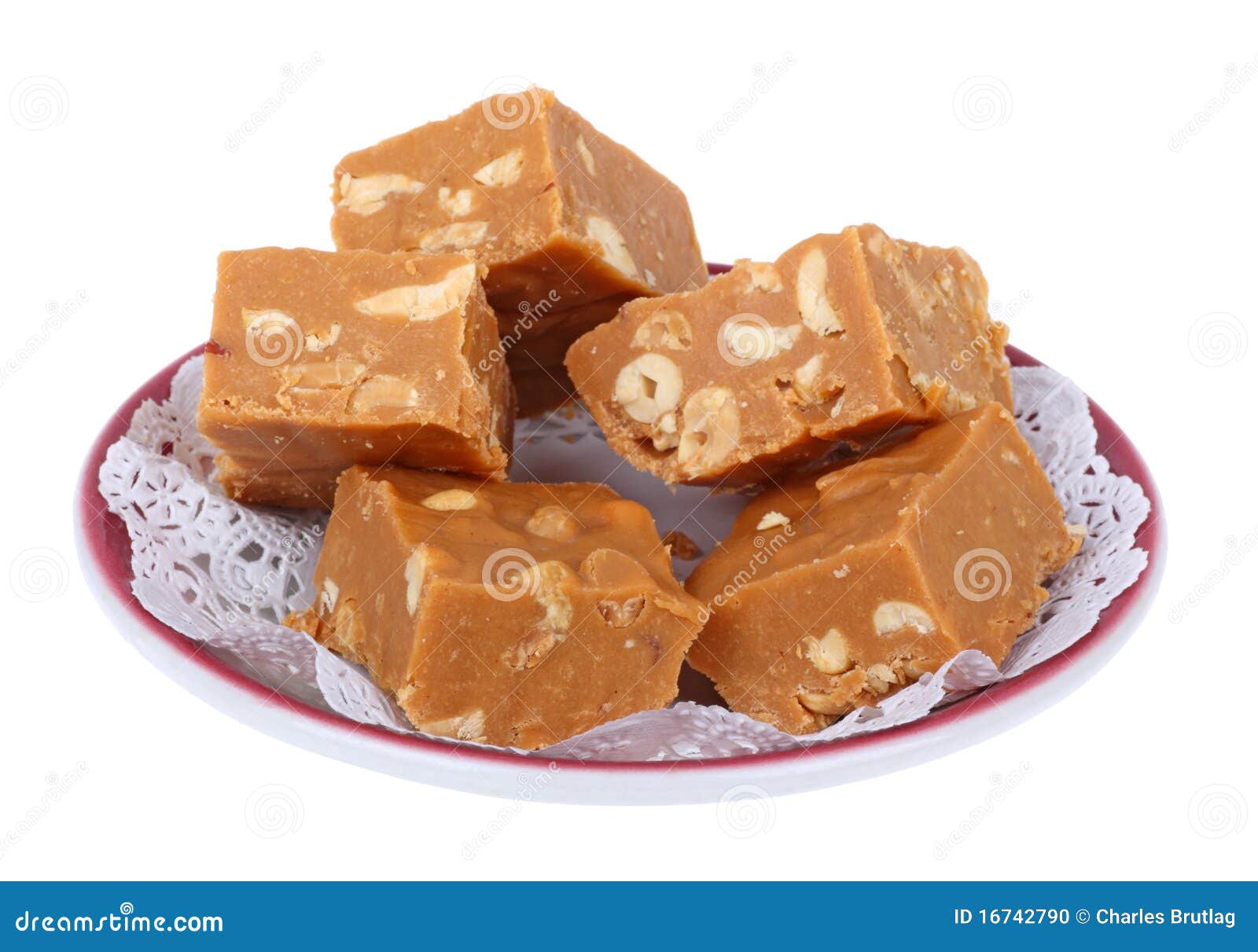 Fudge Do Caramelo De Manteiga Do Amendoim Foto de Stock Imagem de