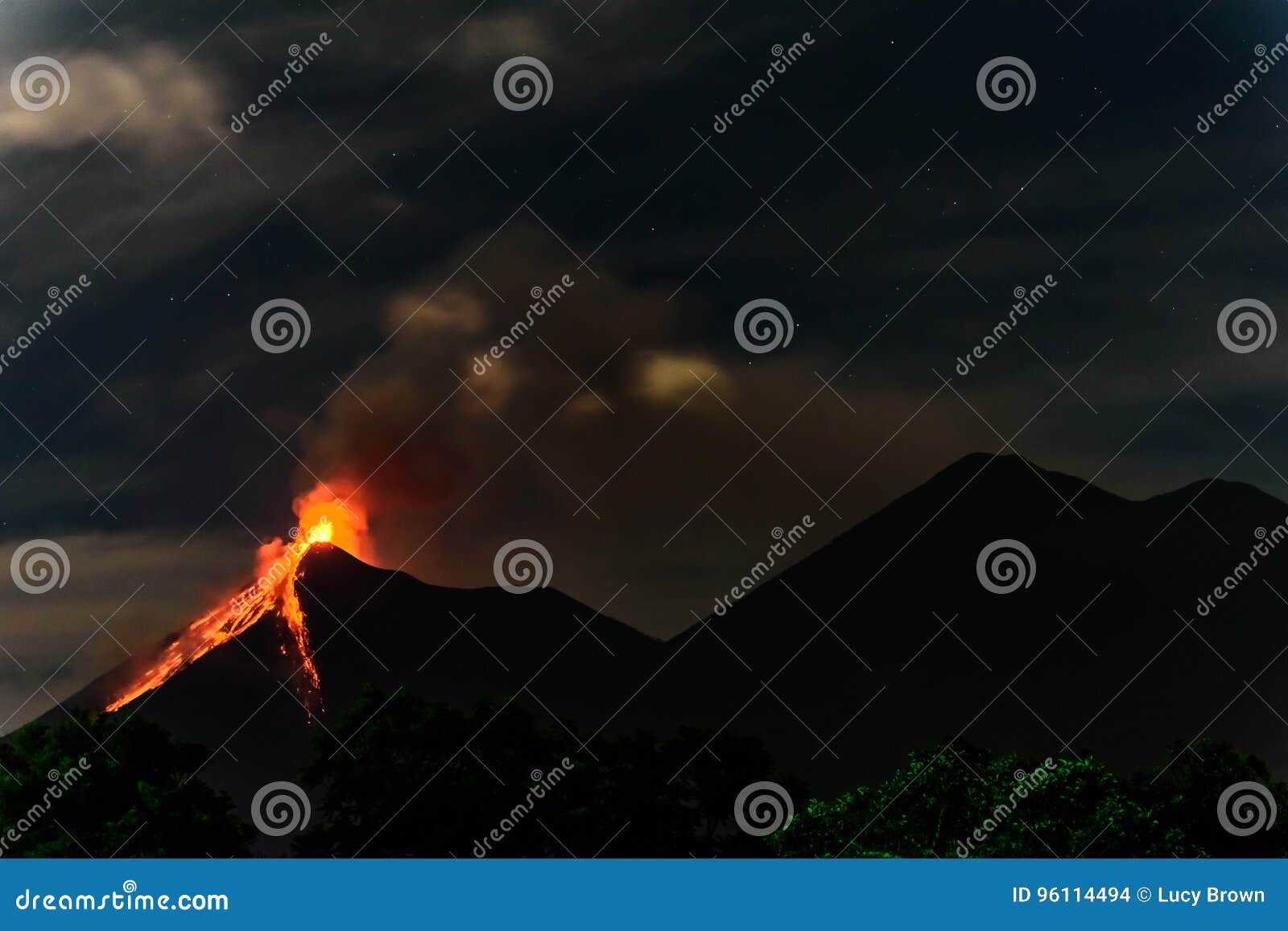 fuego volcano erupting in guatemala