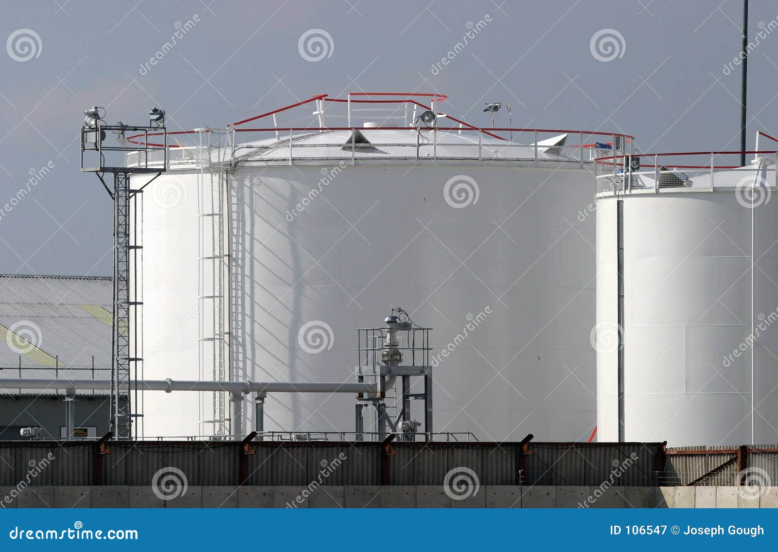 Fuel Depot stock image. Image of ladder, fuel, railings 106547