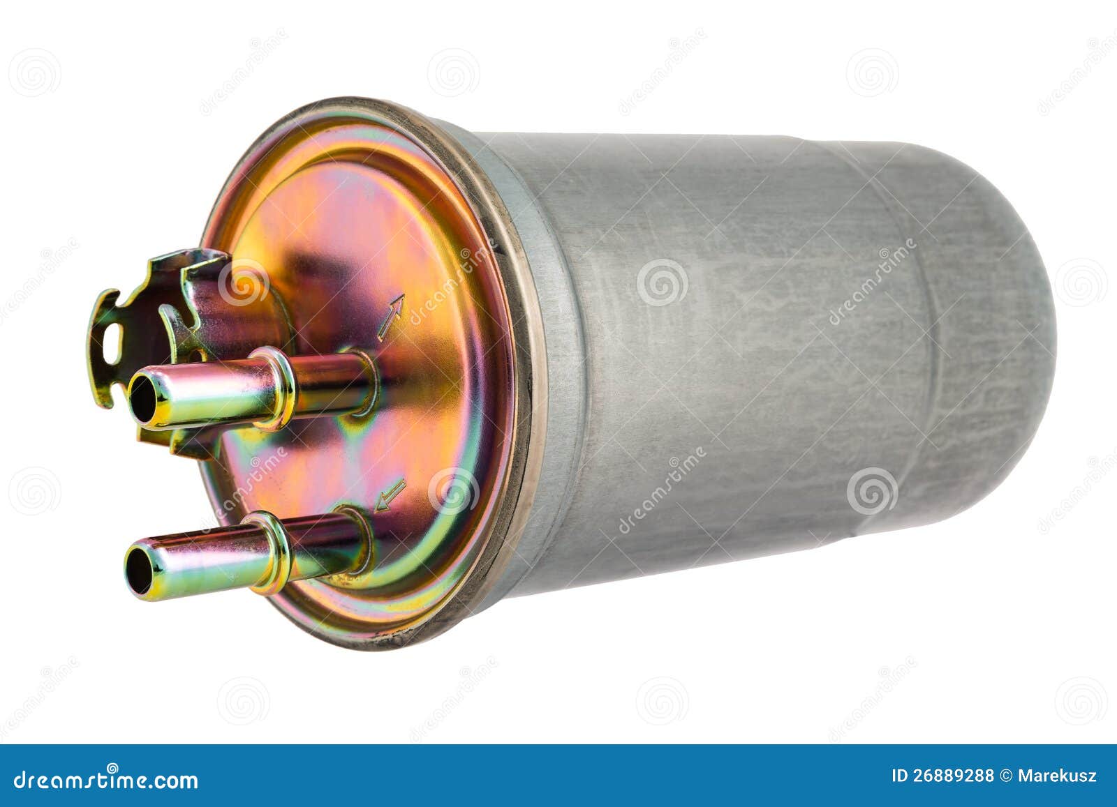 Fuel Filter Installed In A Car With A Fuel Line Connected To It Under