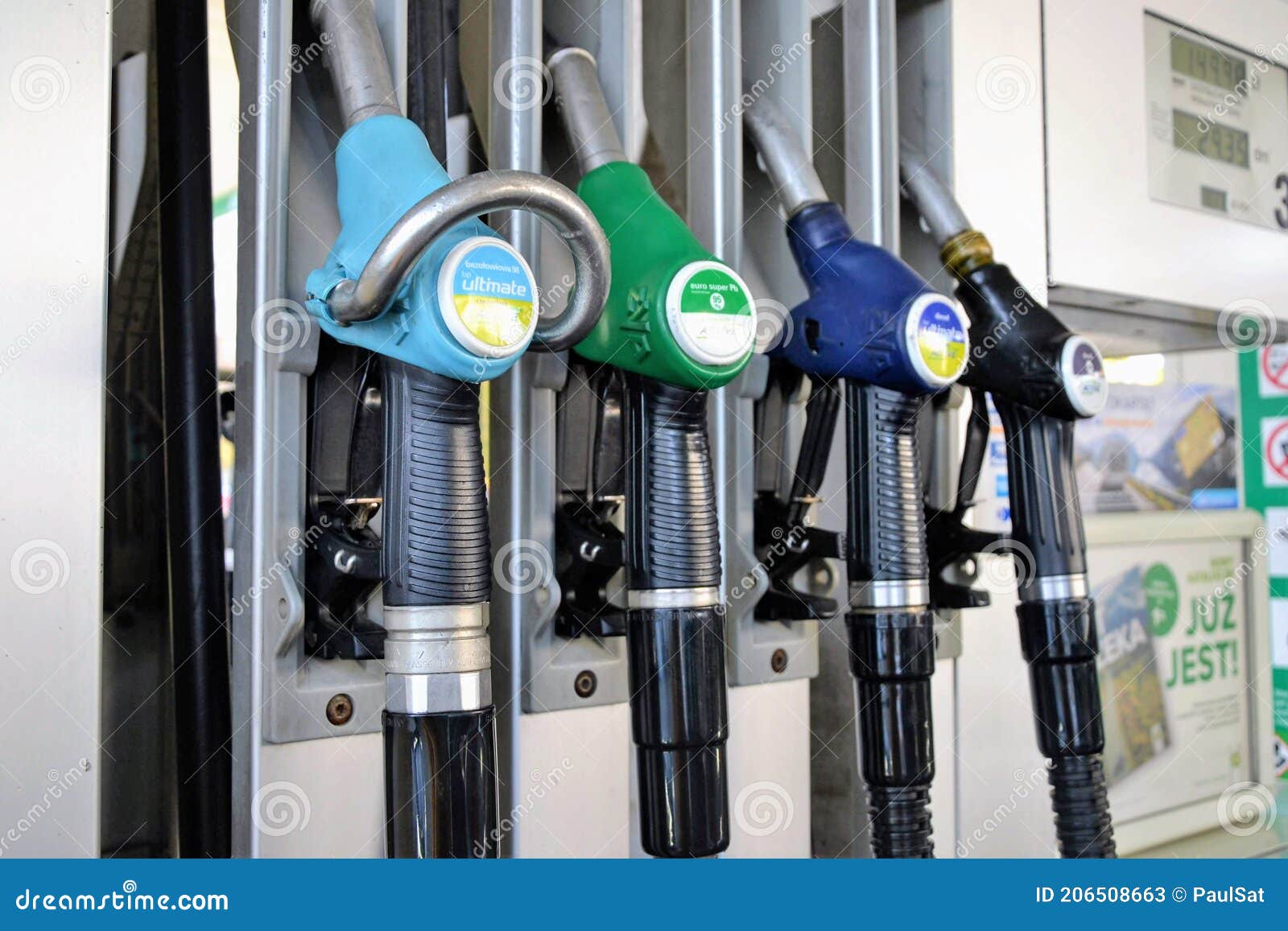 Fuel Gasoline Dispenser. BP Gas Station. Editorial Stock Photo - Image