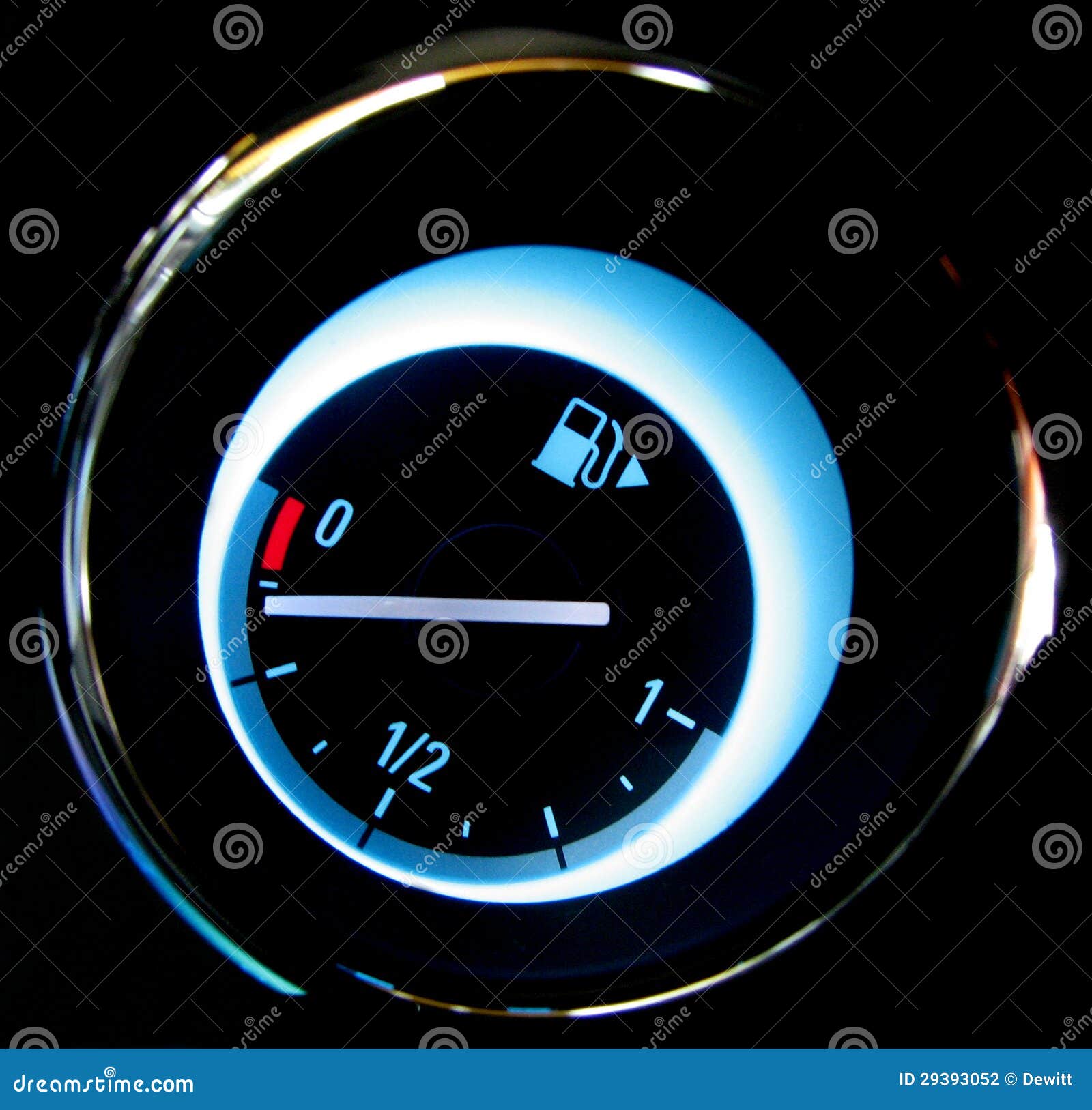 Fuel Gauge Indicates Empty Tank RoyaltyFree Stock Photography 177364055