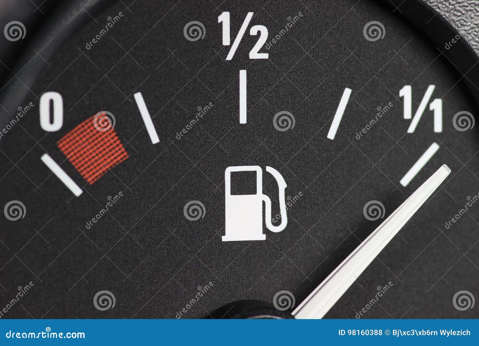 Fuel gauge stock photo. Image of indication, level, gasoline 98160388