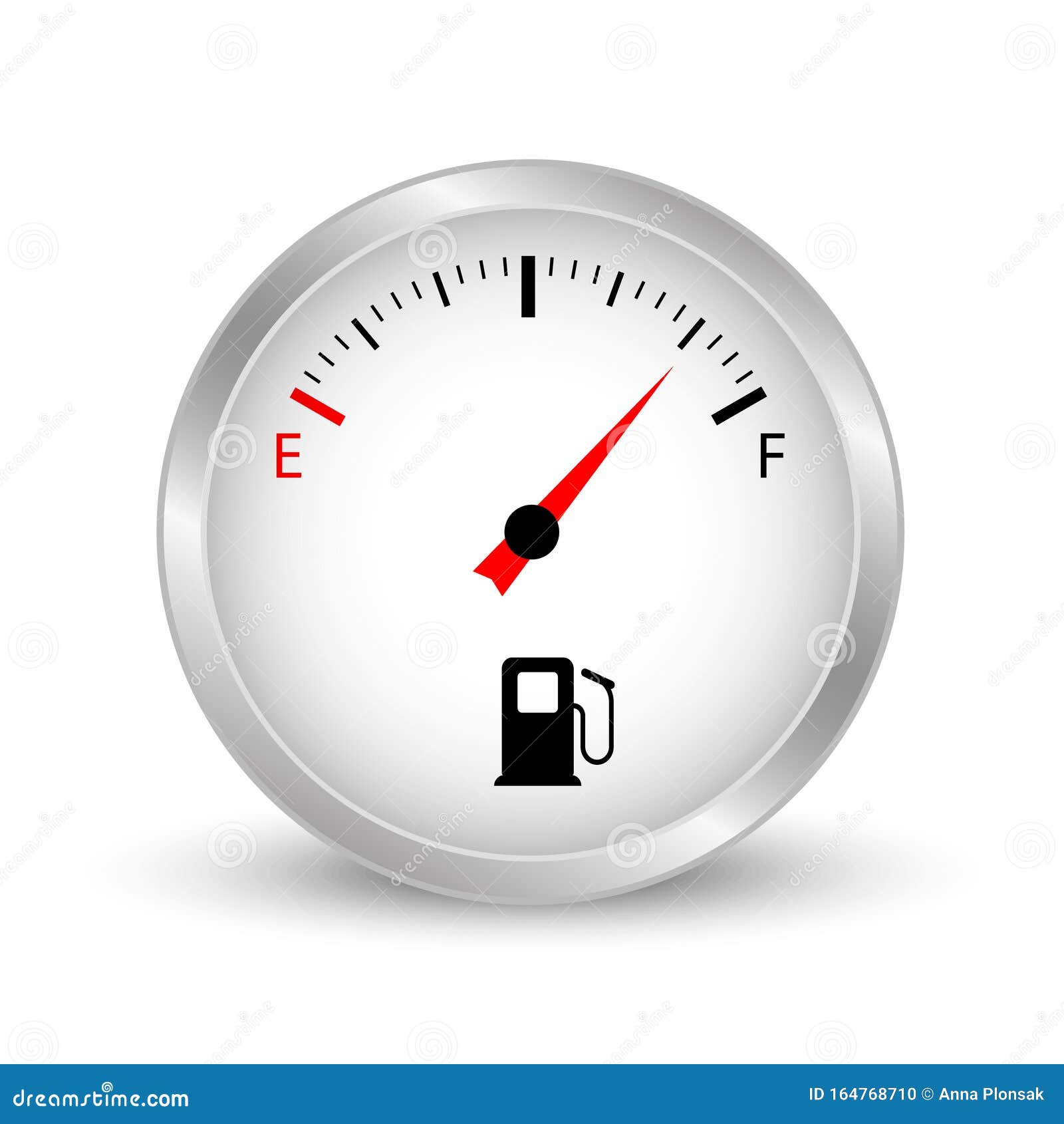 Fuel gauge. Car fuel meter stock illustration. Illustration of fuel