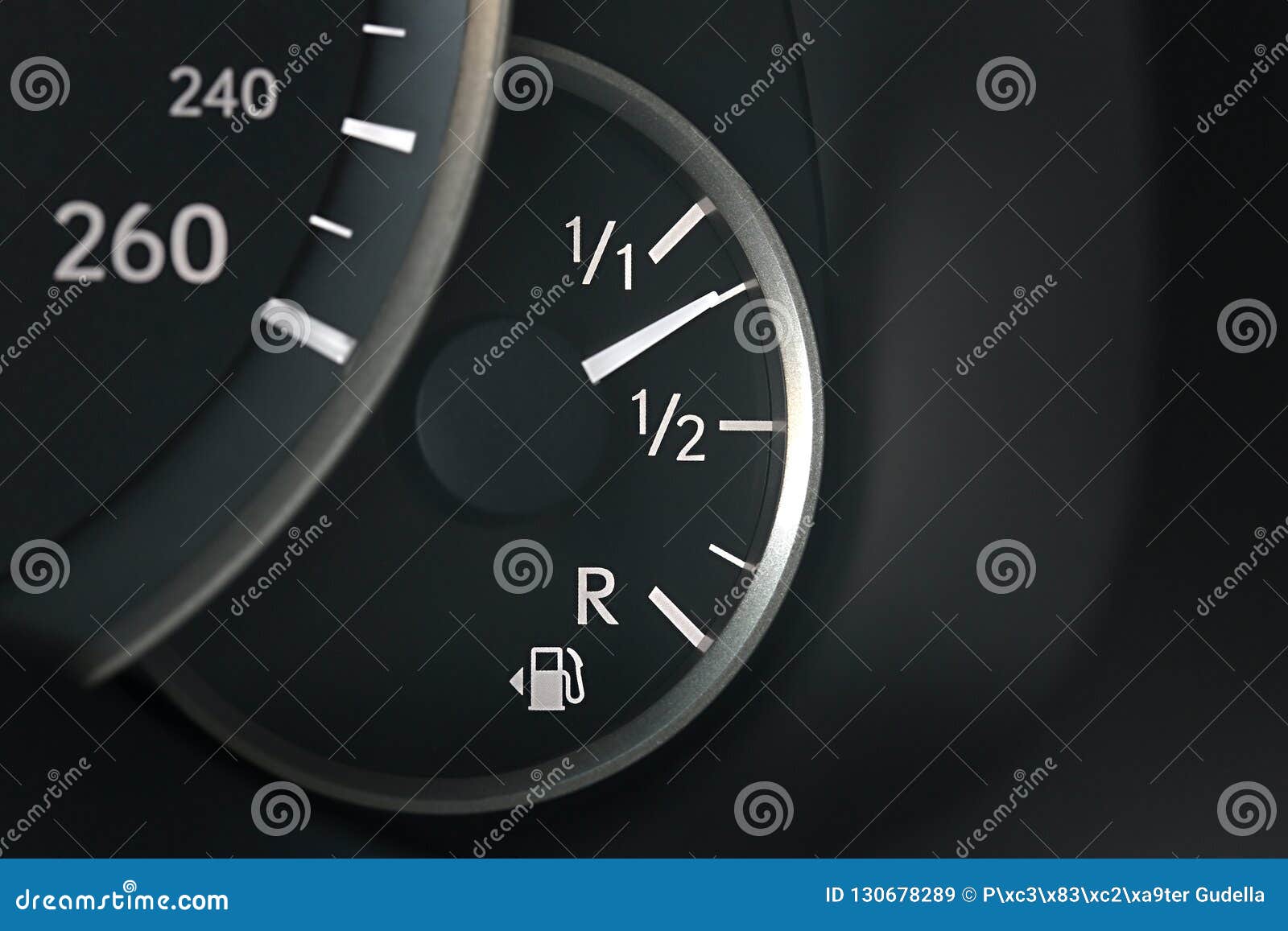 Fuel Gauge Going Down stock image. Image of instrument - 130678289