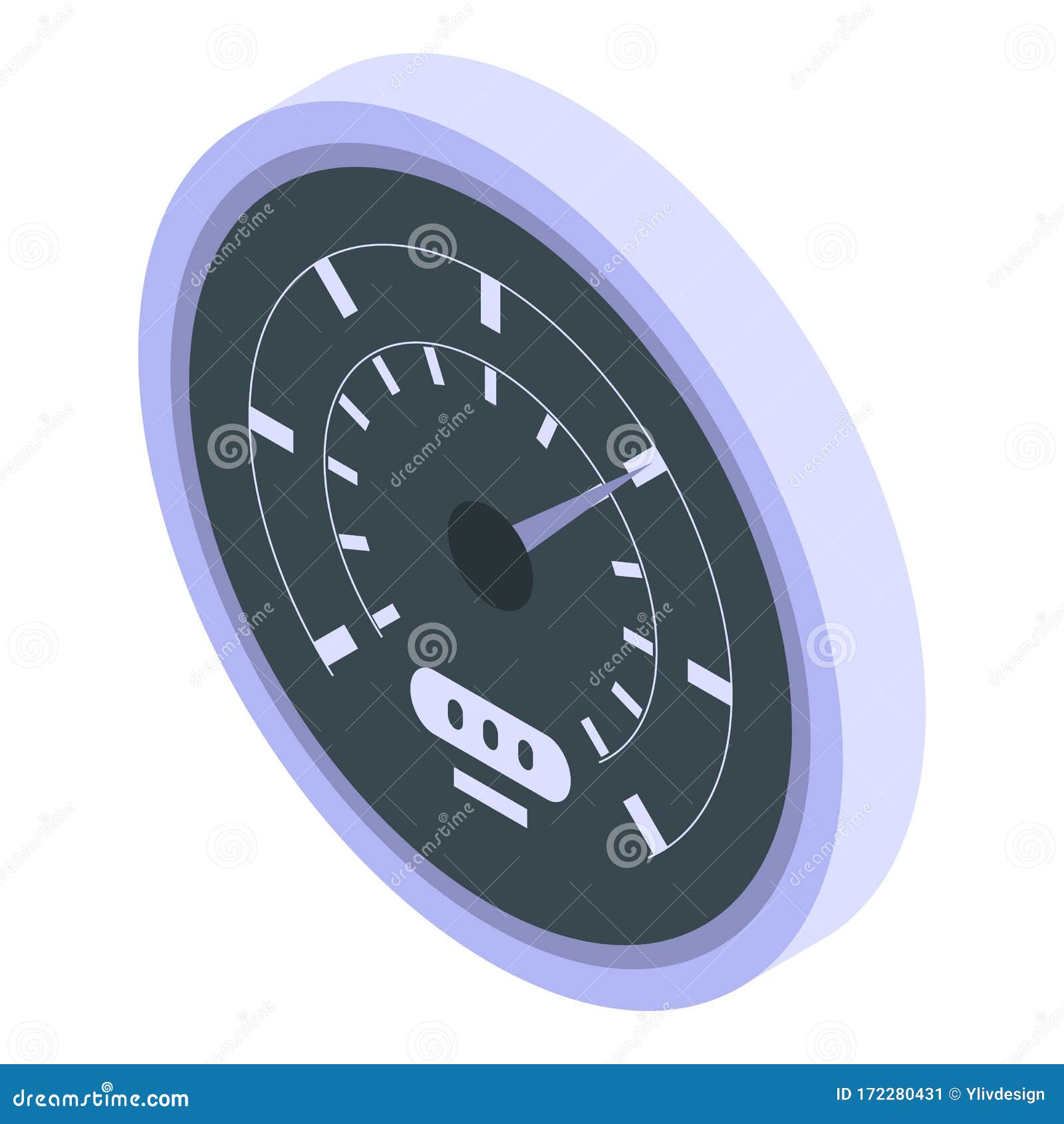 Fuel Gauge Icon, Isometric Style Stock Vector - Illustration of fuel