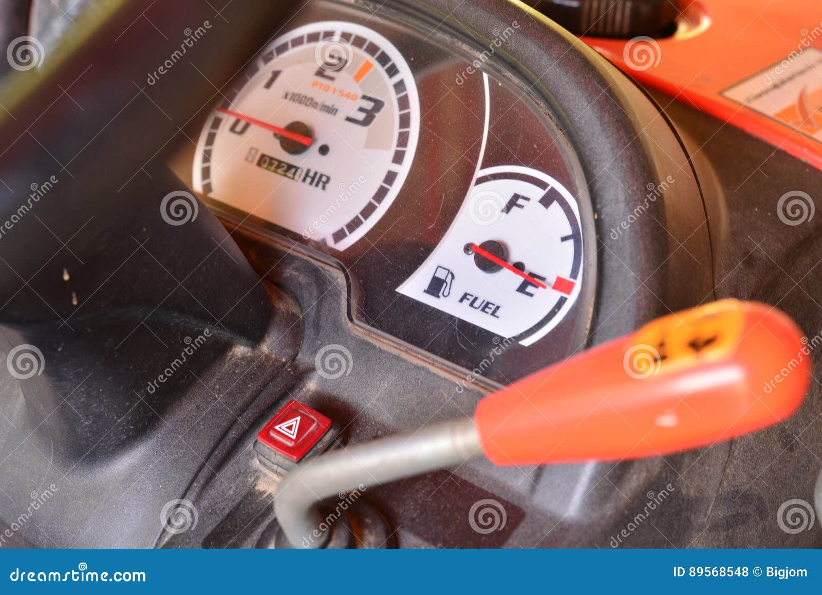 Fuel Gauge on Its Way To Empty Stock Photo Image of rounds, gasoline
