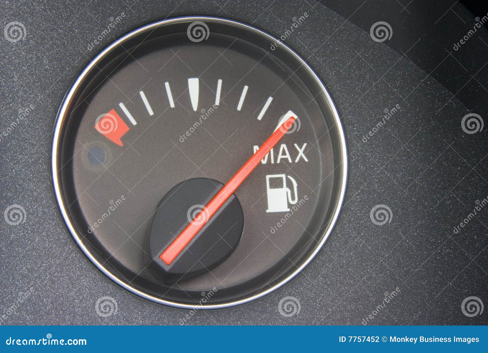 fuel gauge reading full