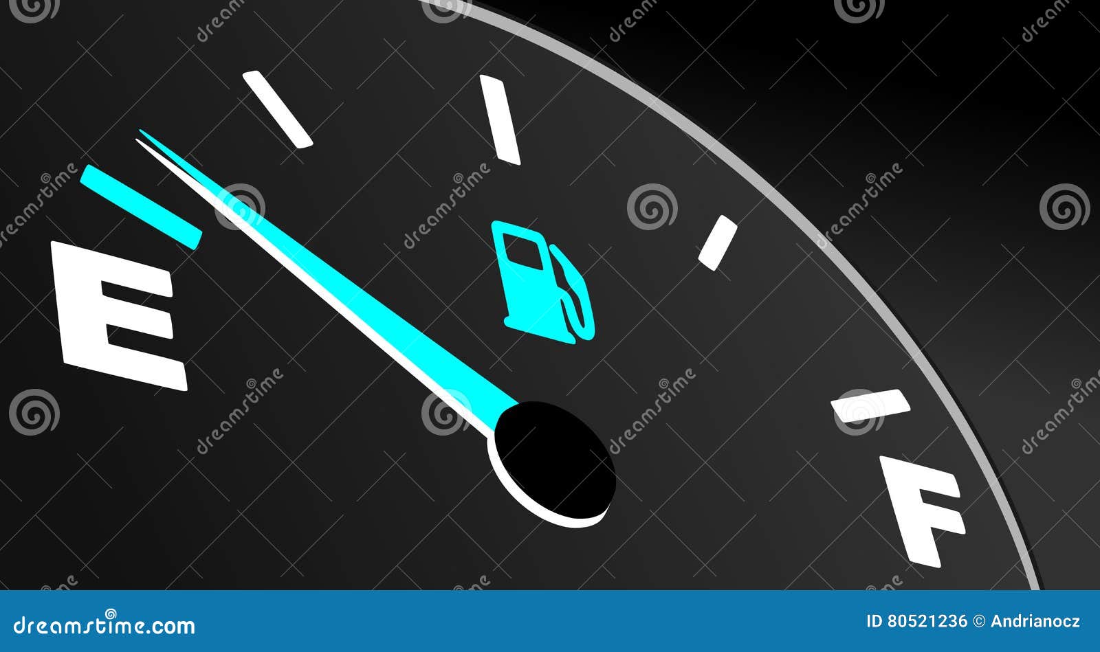 Fuel Gauge Showing Empty Tank Stock Illustration Illustration of full