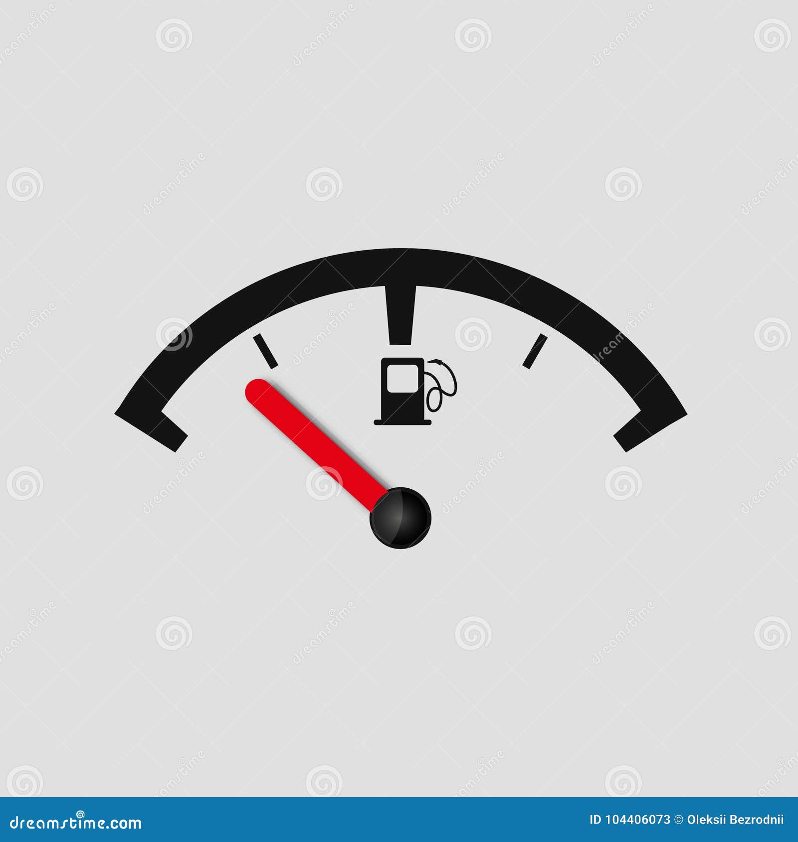 Fuel gauge vector icon stock vector. Illustration of dashboard - 104406073, image size:1600x1690